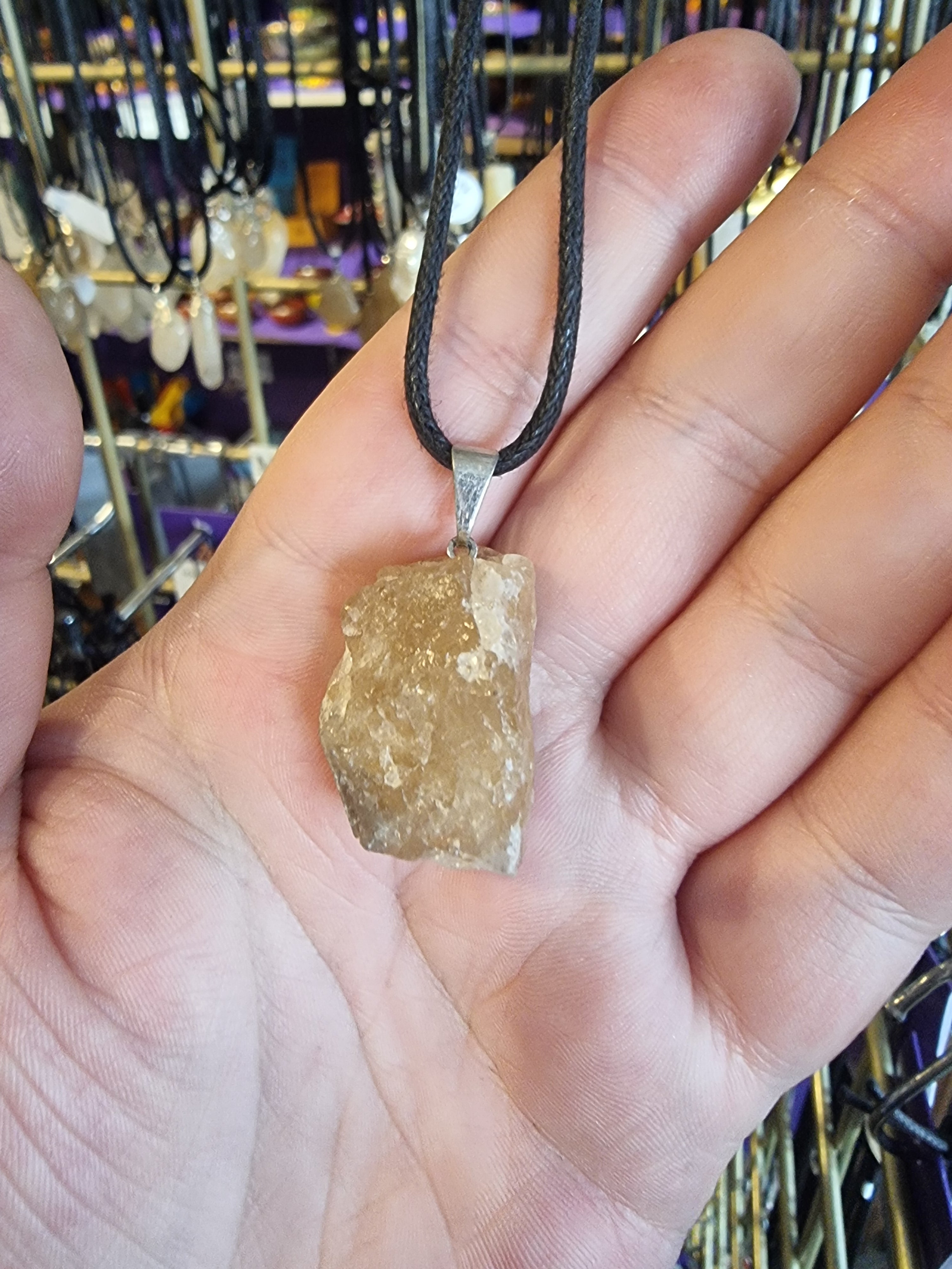 Natural Citrine Pendant (Raw)