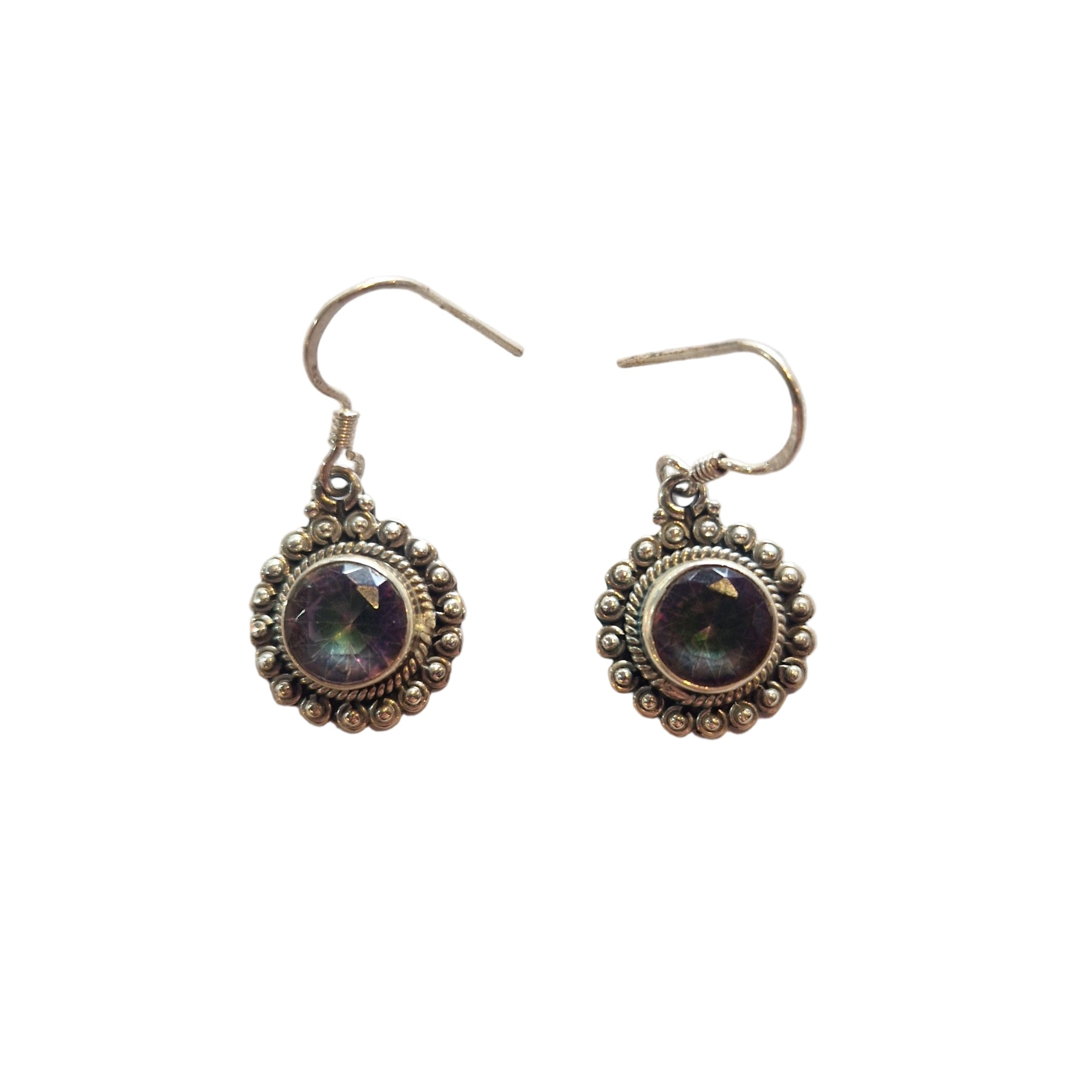 Mystic Topaz Silver Earrings