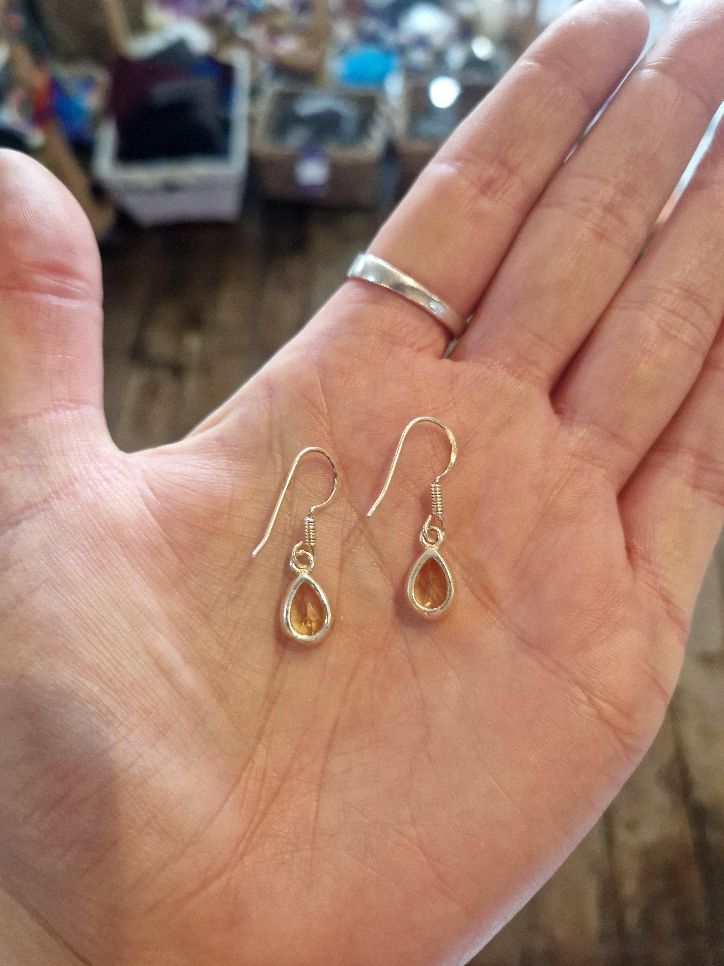 Citrine Silver Earrings