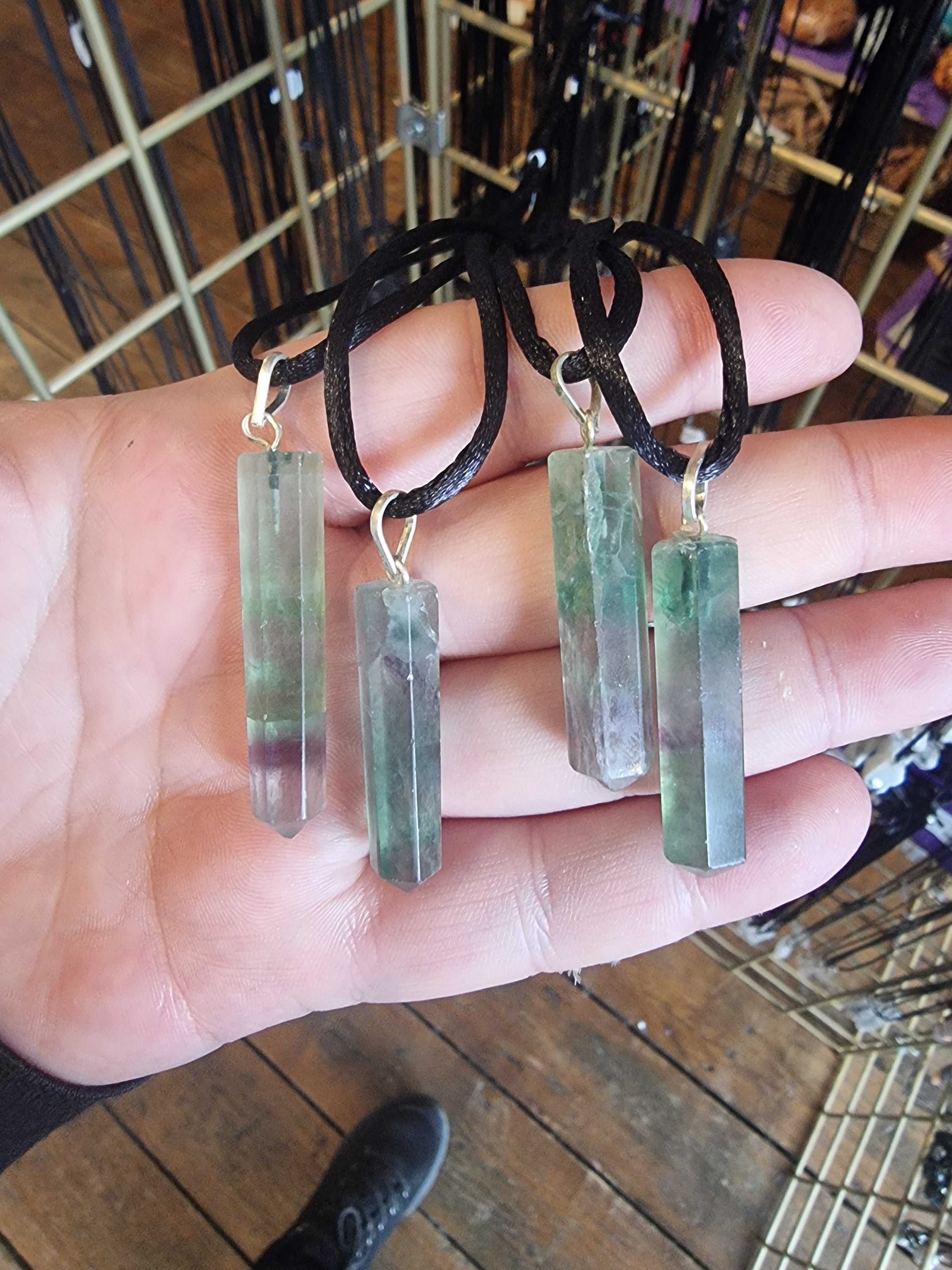Fluorite Pencil Point Pendant