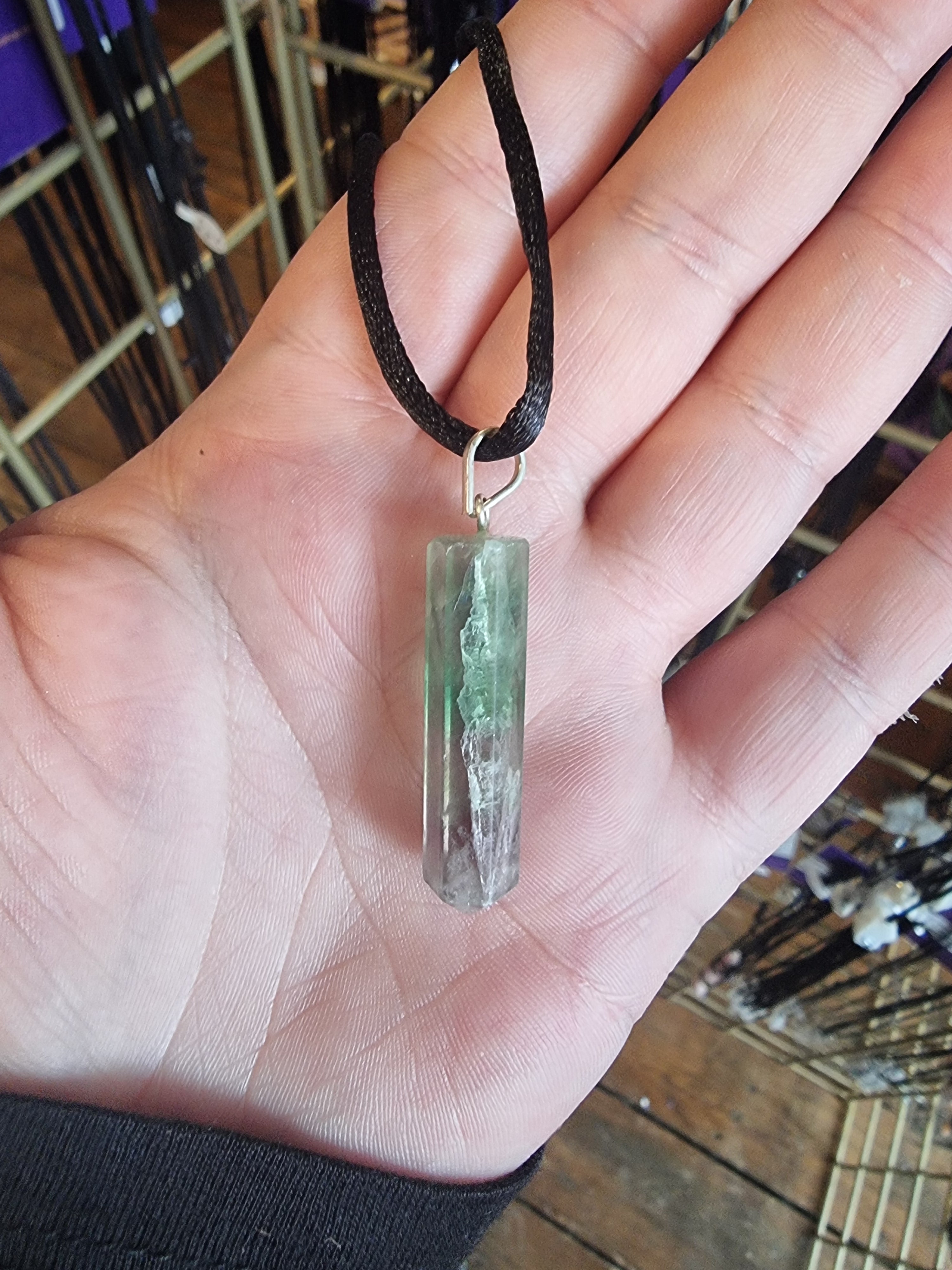 Fluorite Pencil Point Pendant
