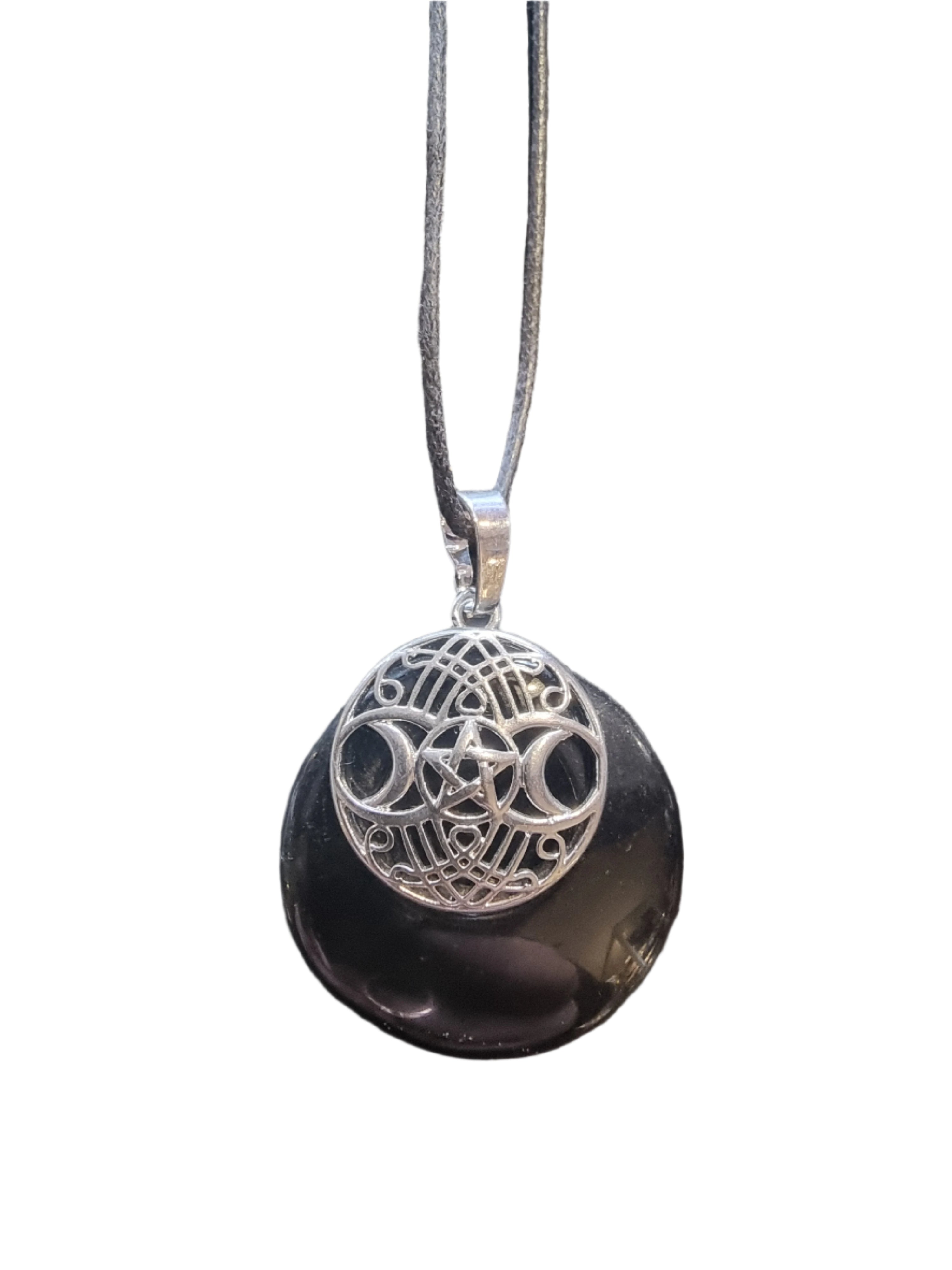 Obsidian Triple Moon Pendant