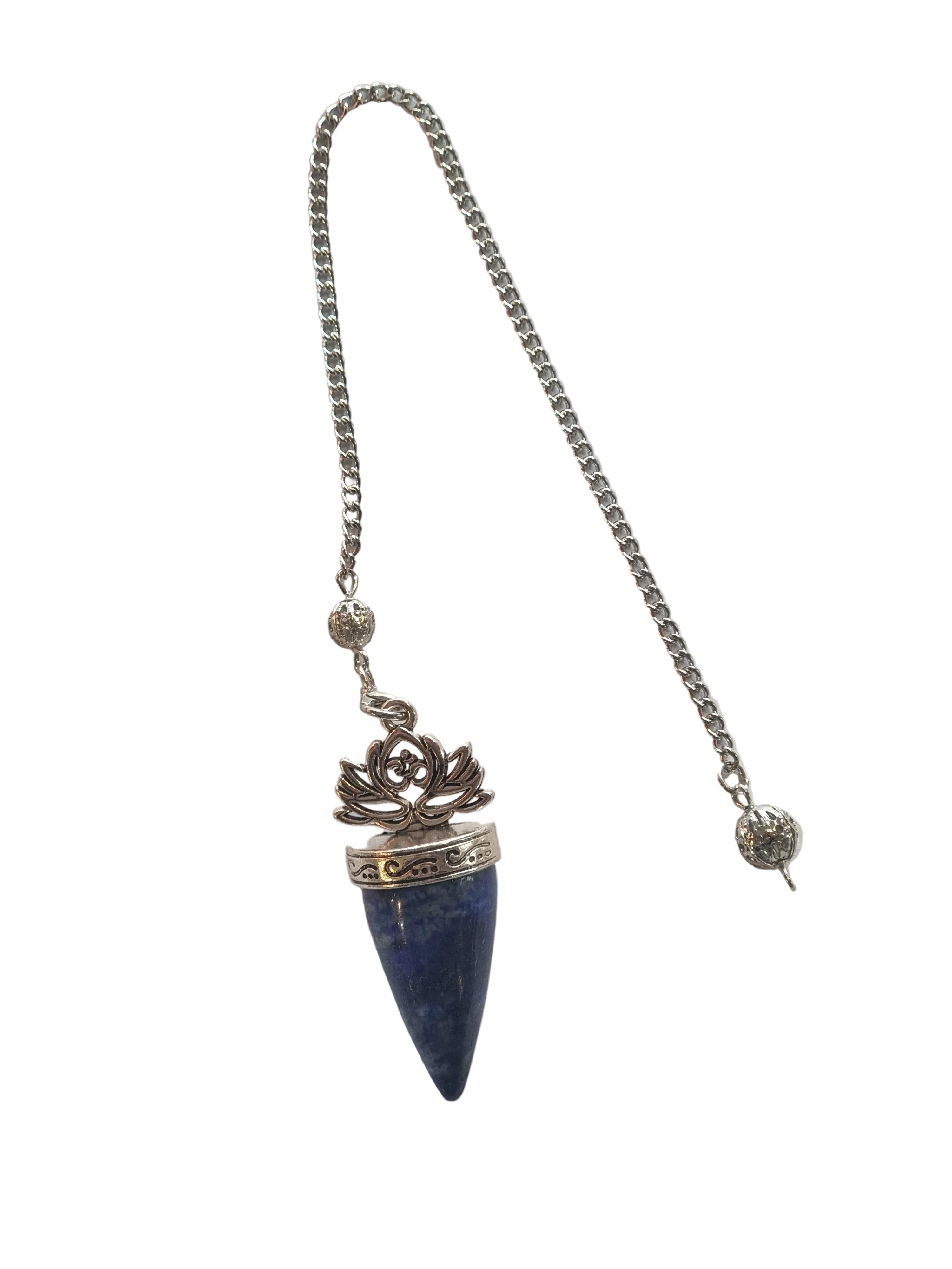 Lapis Lazuli Lotus Pendulum