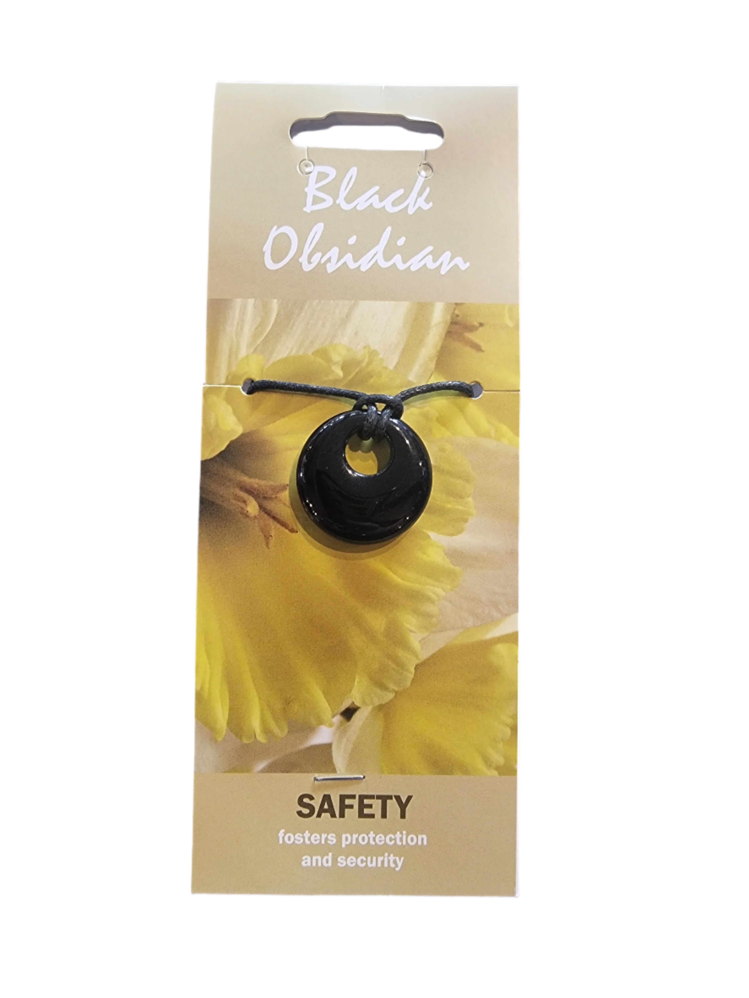 Black Obsidian Round Pendant