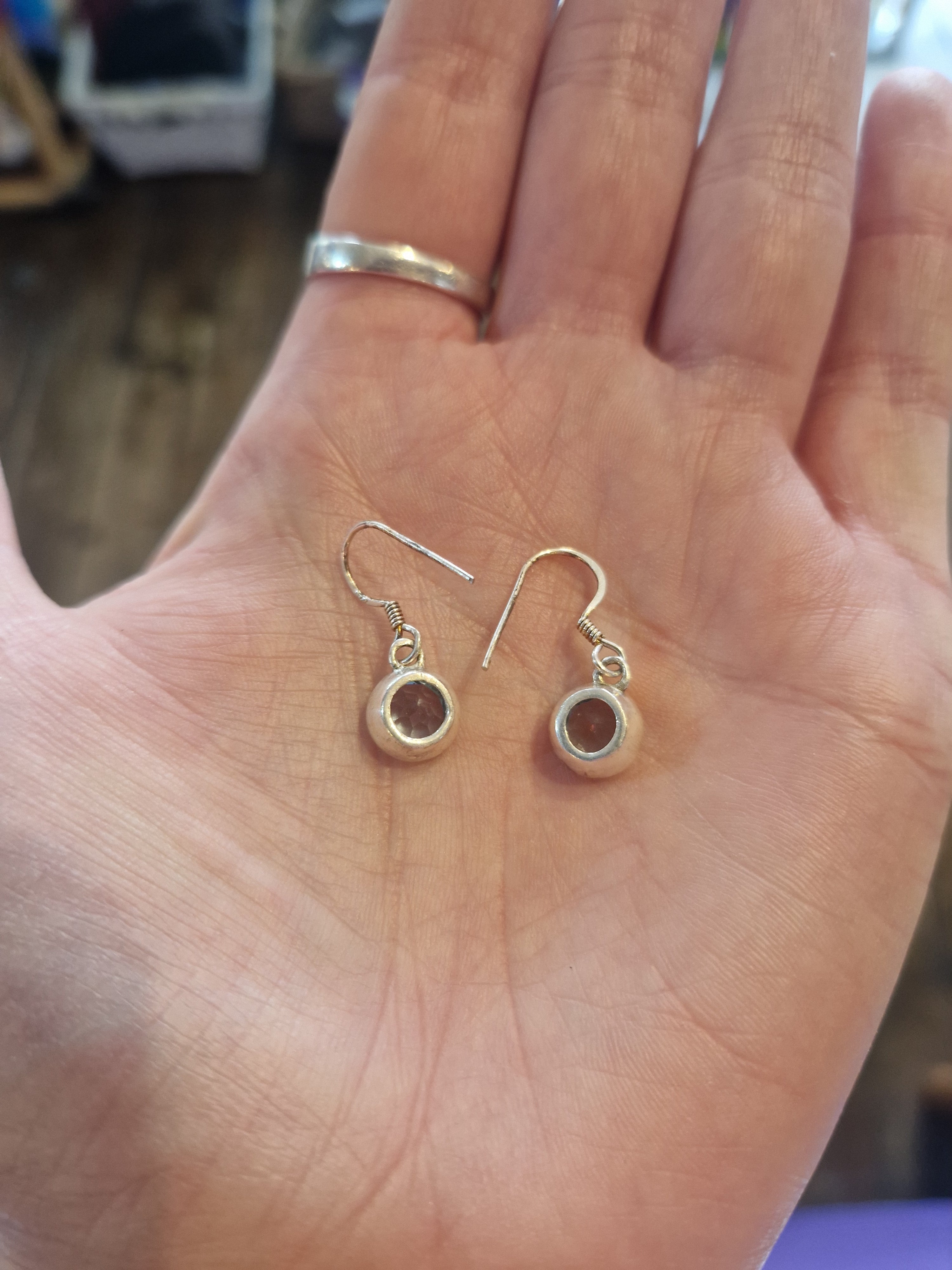 Blue Topaz Silver Earrings