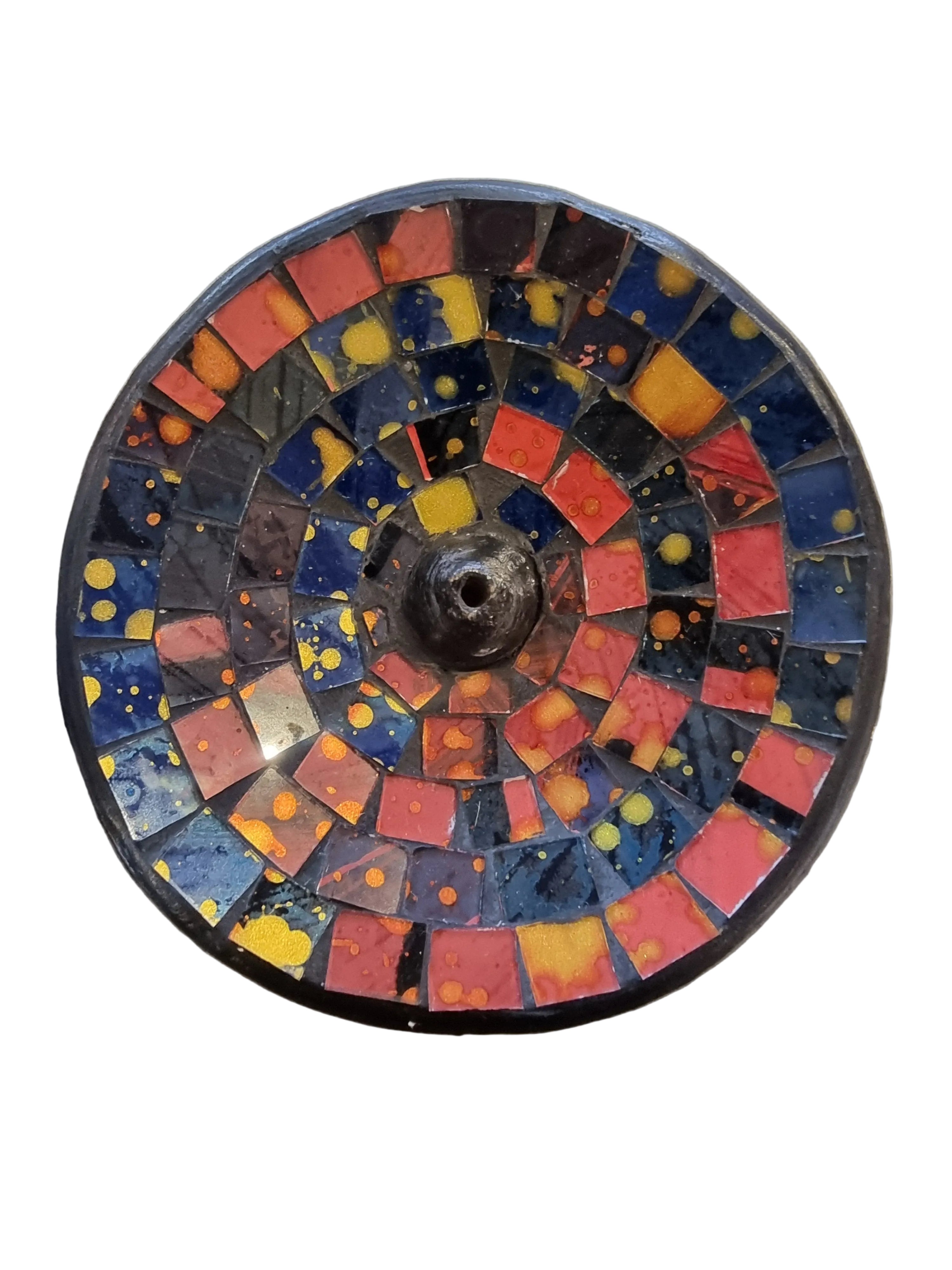 Mosaic Incense Holder (Round)
