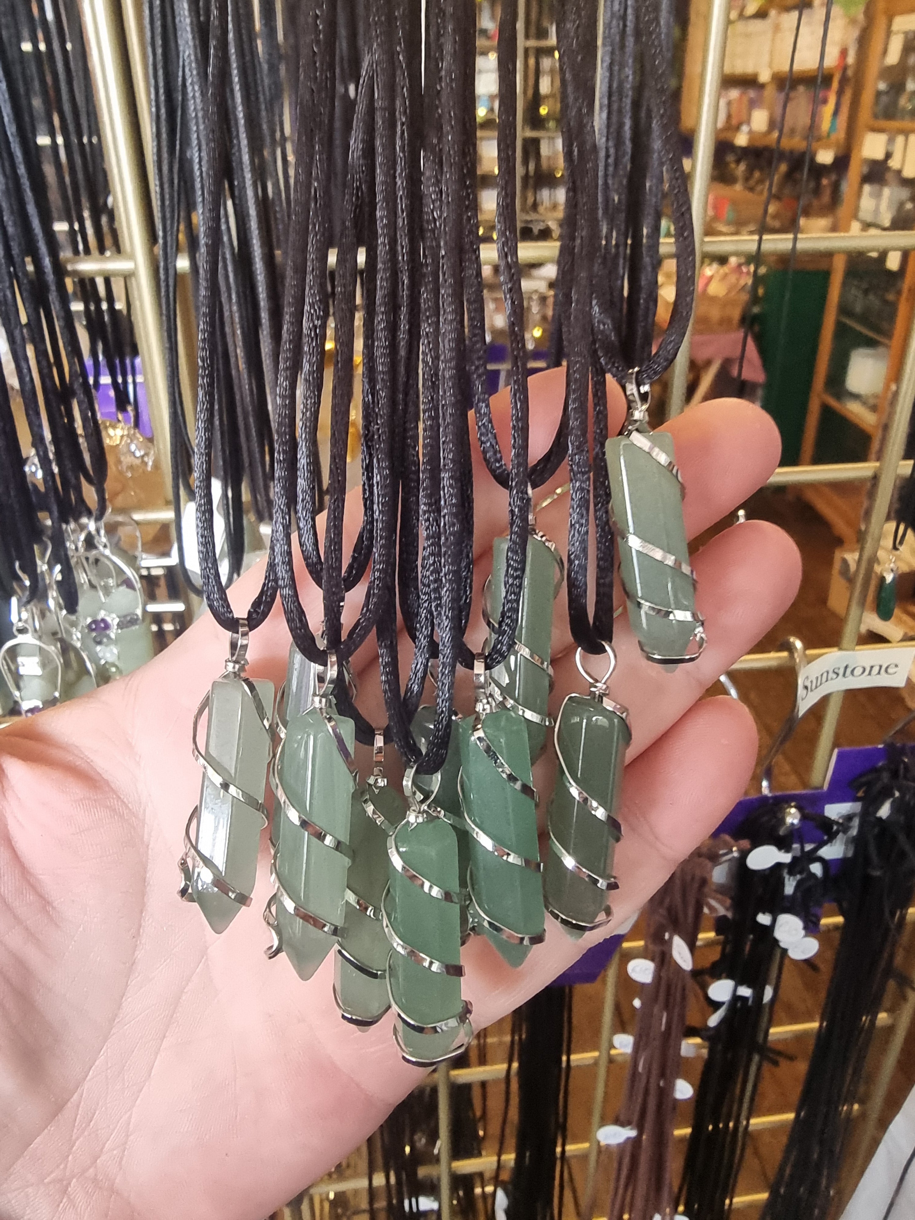 Green Aventurine Silver Pendant