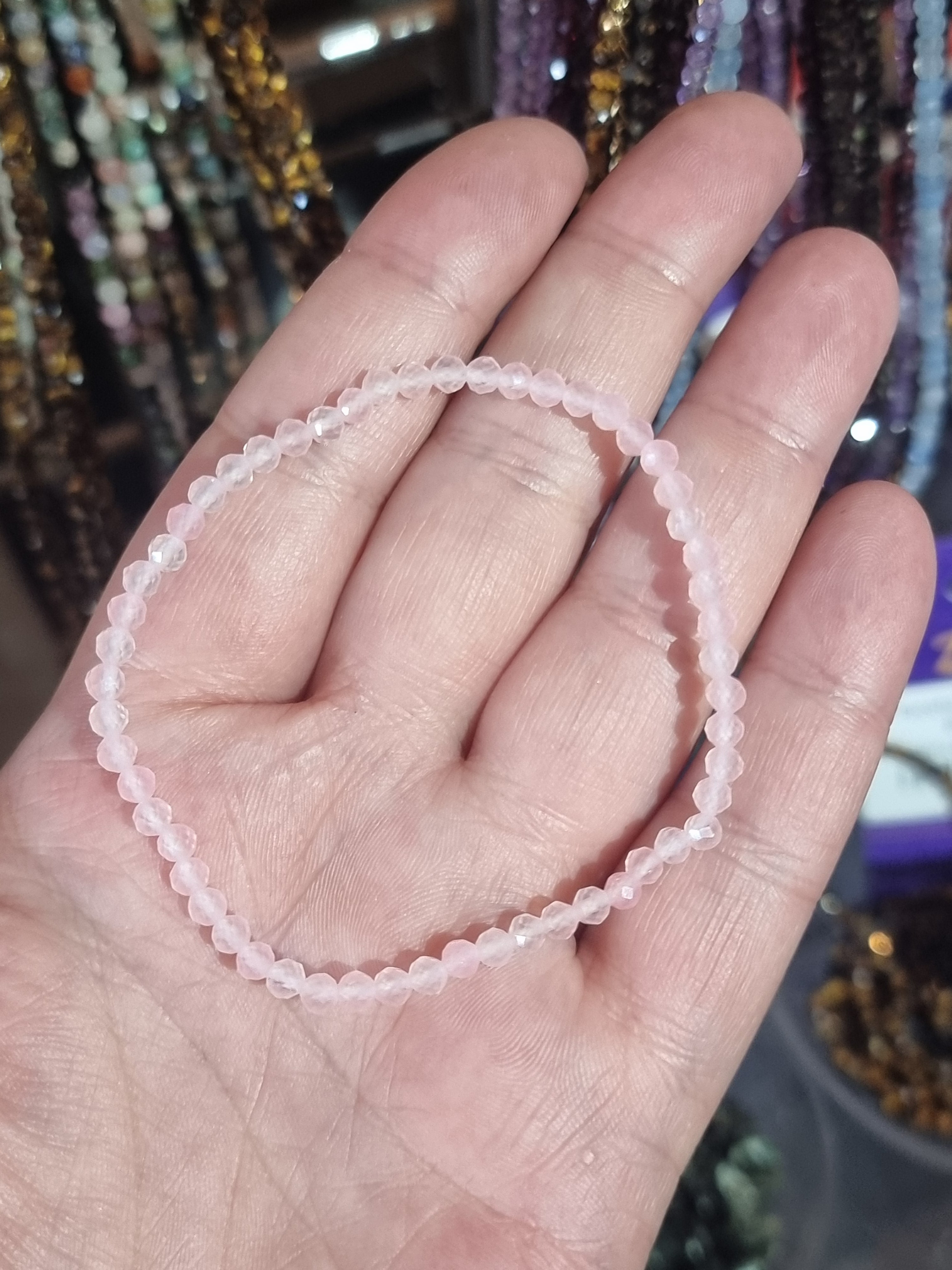 Rose Quartz Faceted Bracelet