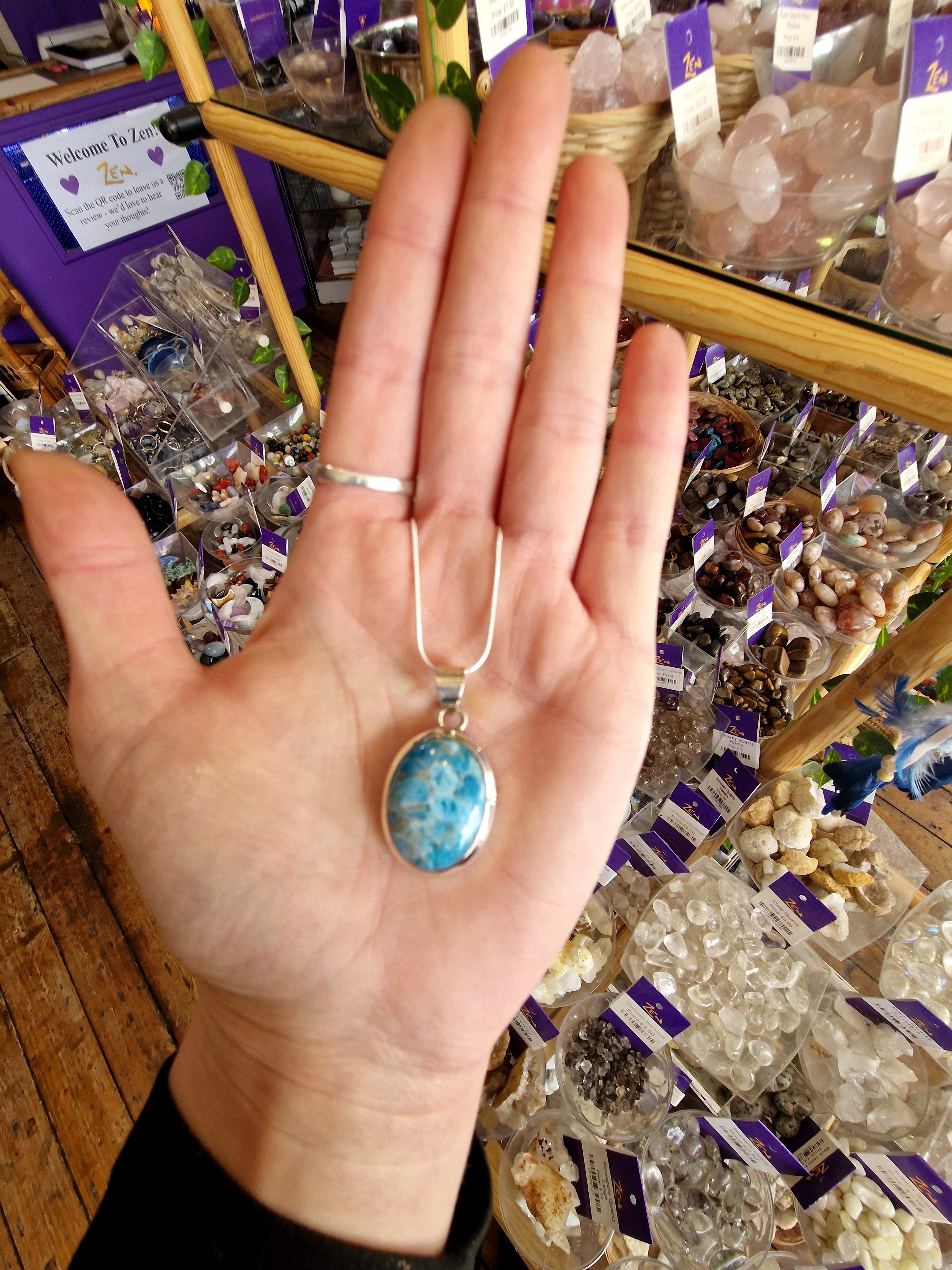 Apatite Silver Necklace