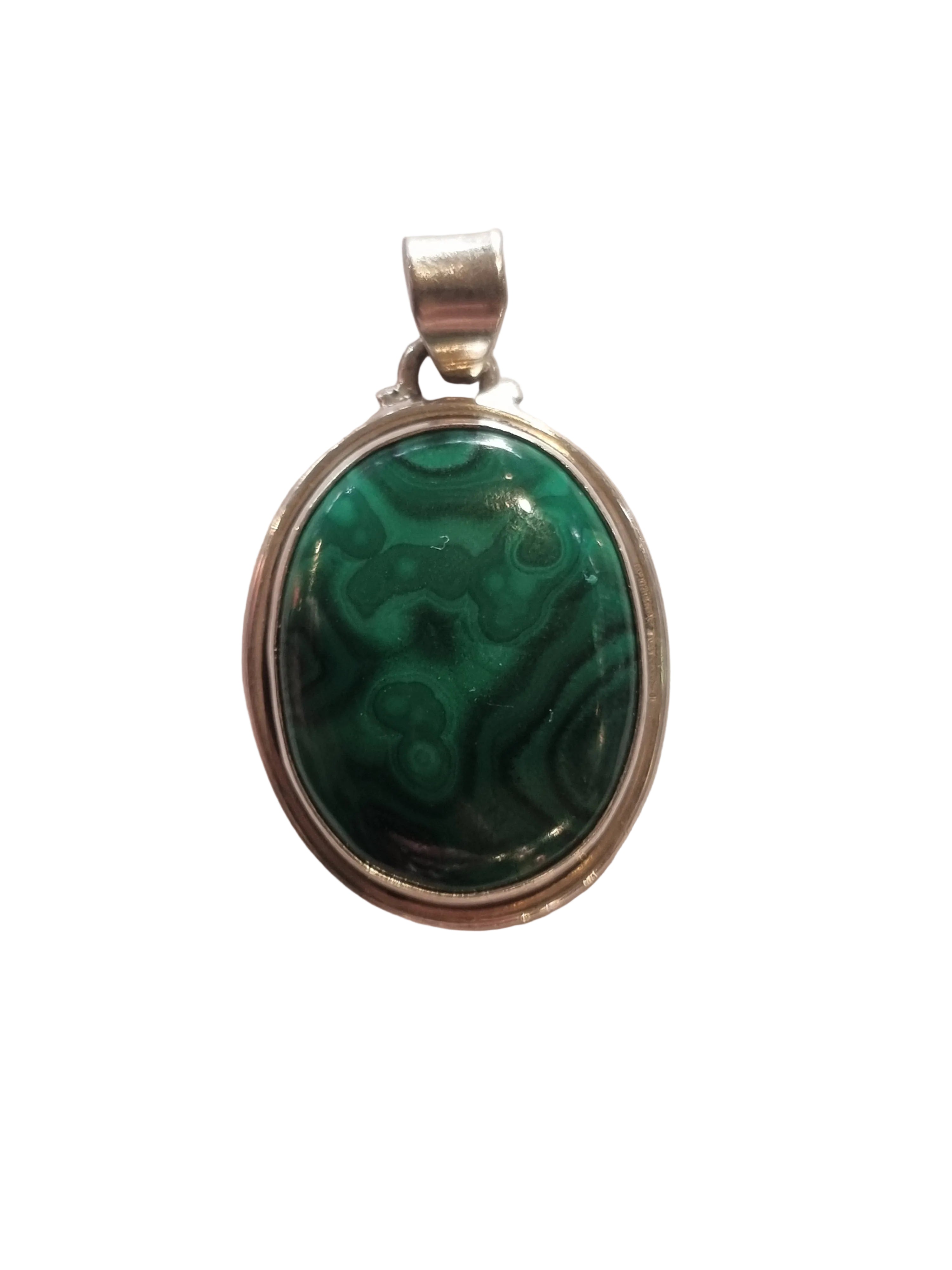 Malachite Silver Necklace
