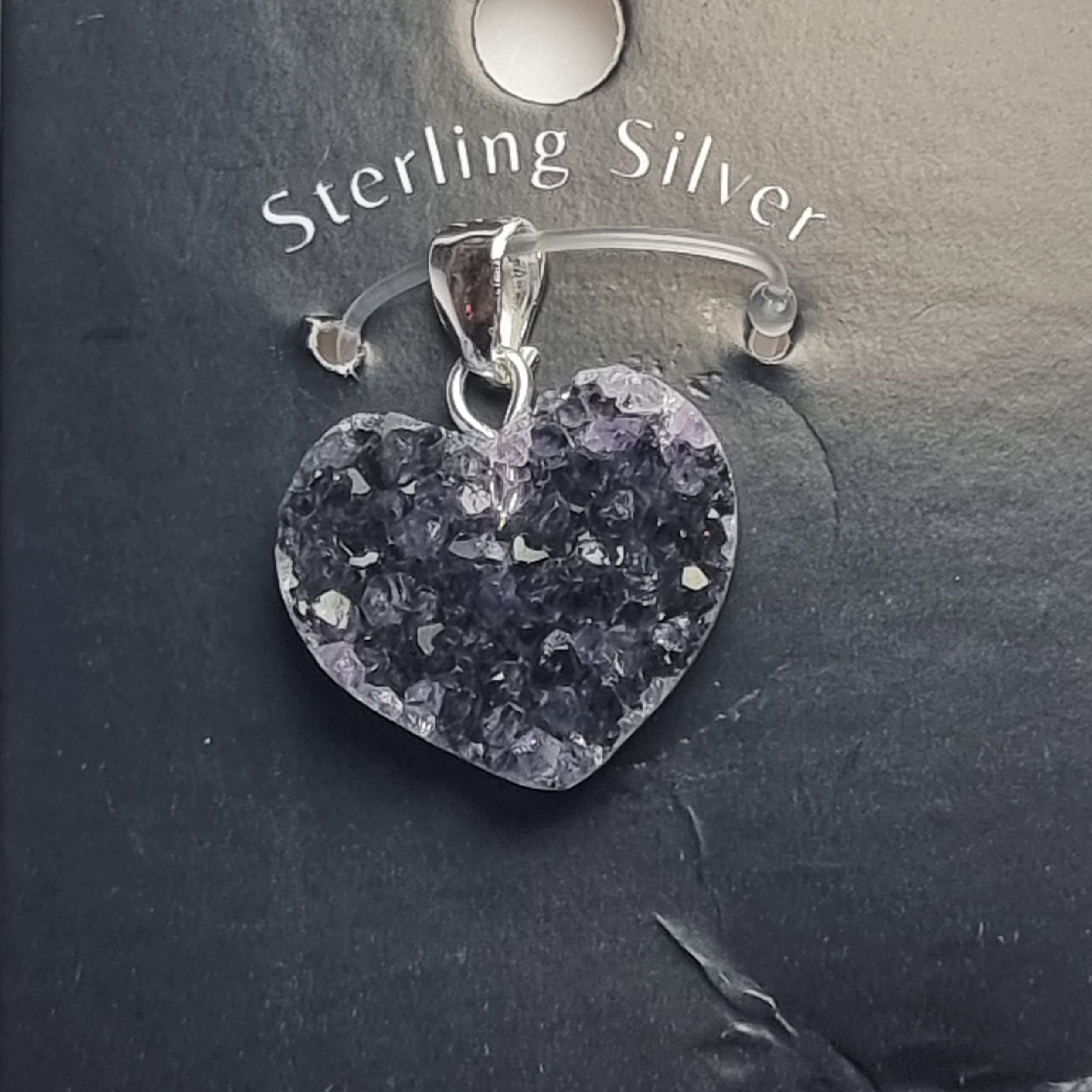 Aura Amethyst Heart Pendant