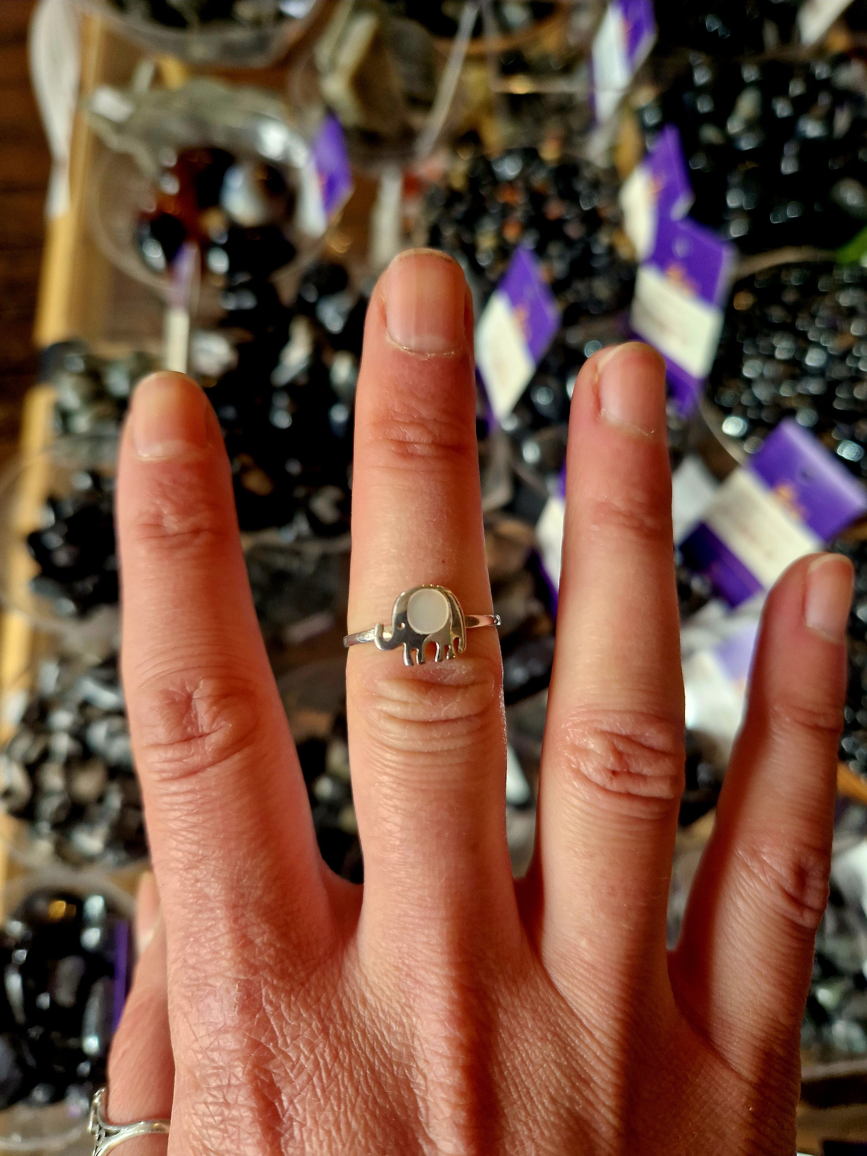 Mother of Pearl Silver Ring
