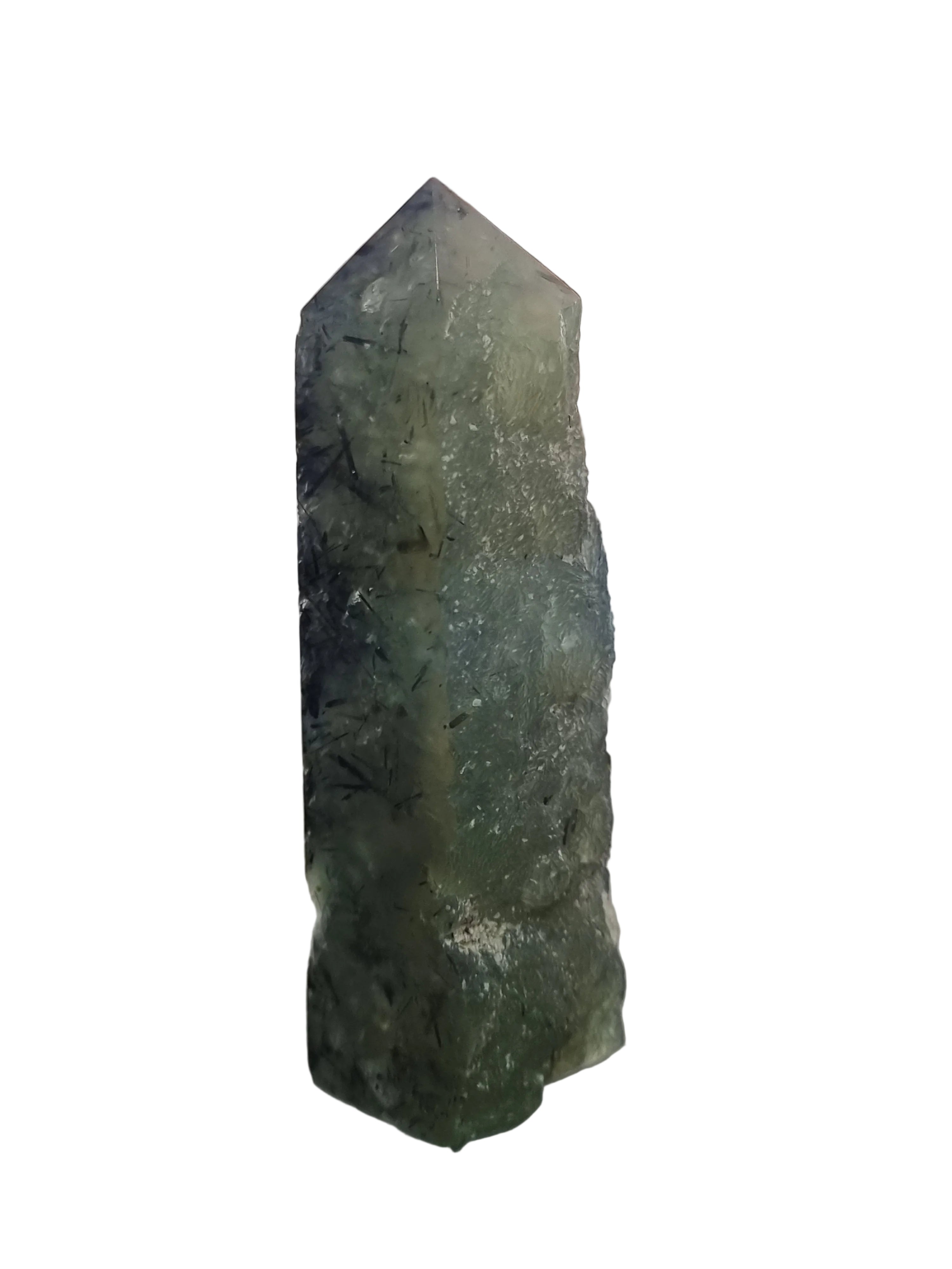 Prehnite Half Polished Tower