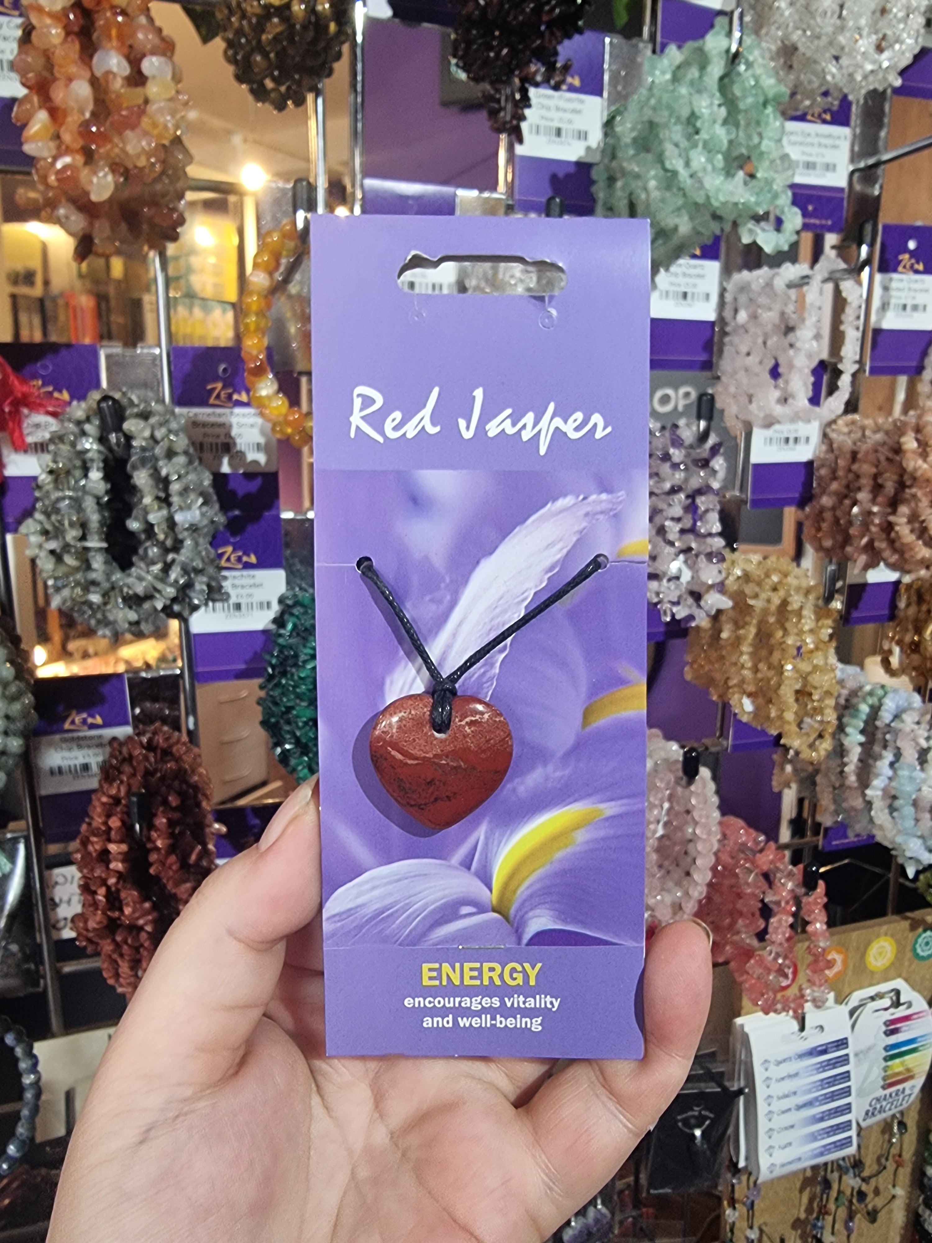 Red Jasper Heart Pendant