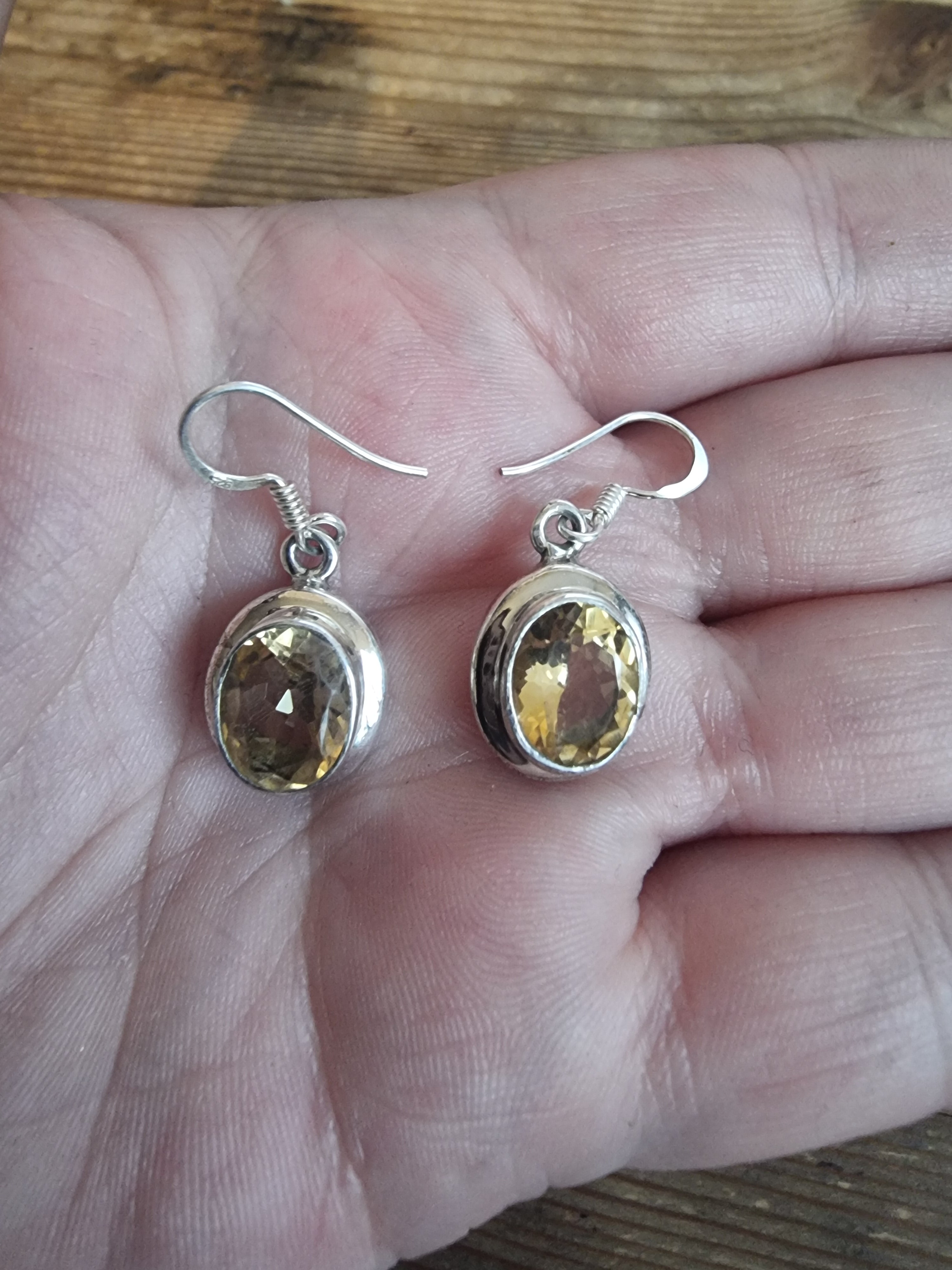 Citrine Silver Earrings