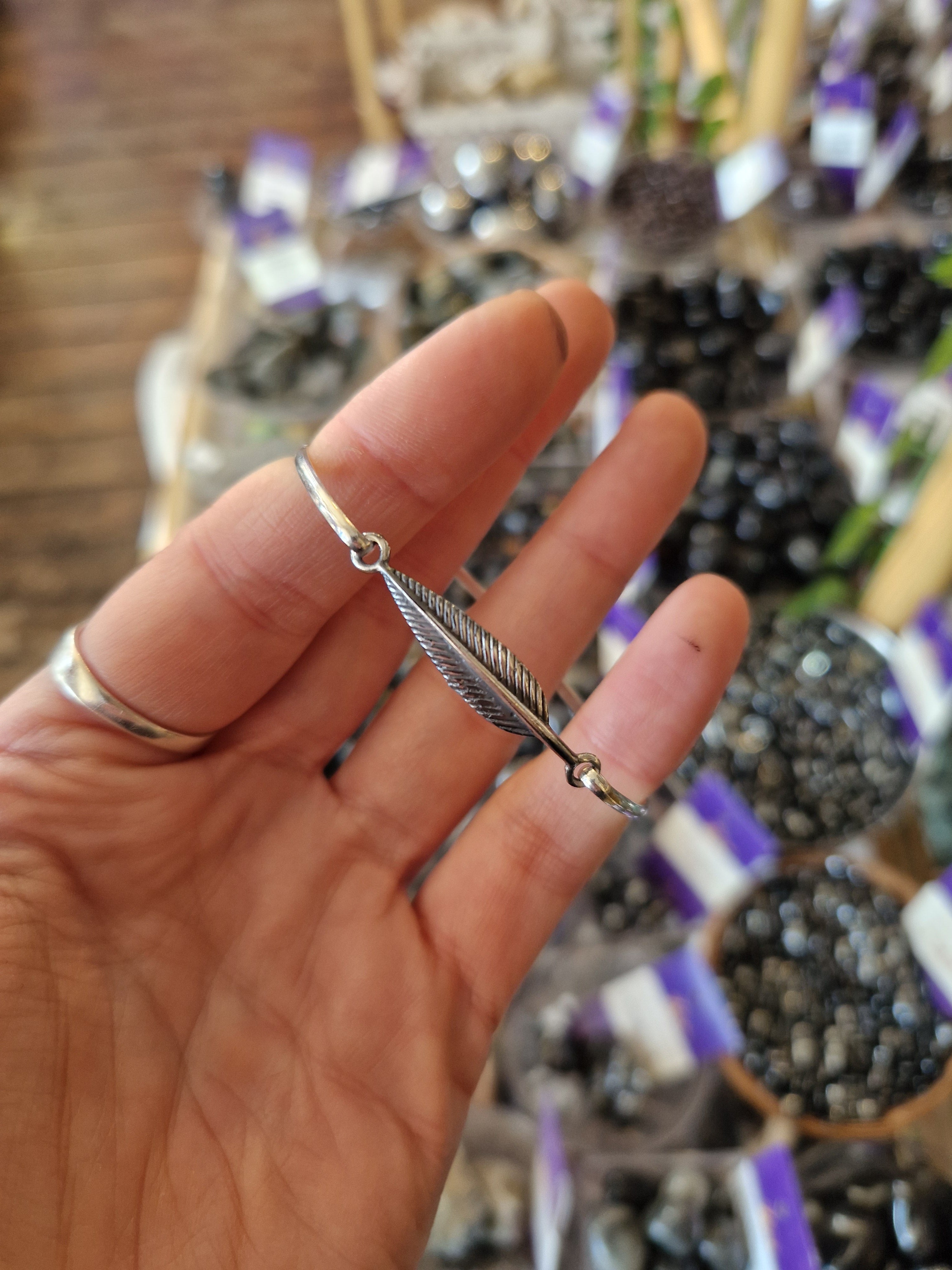 Silver Leaf Cuff Bracelet