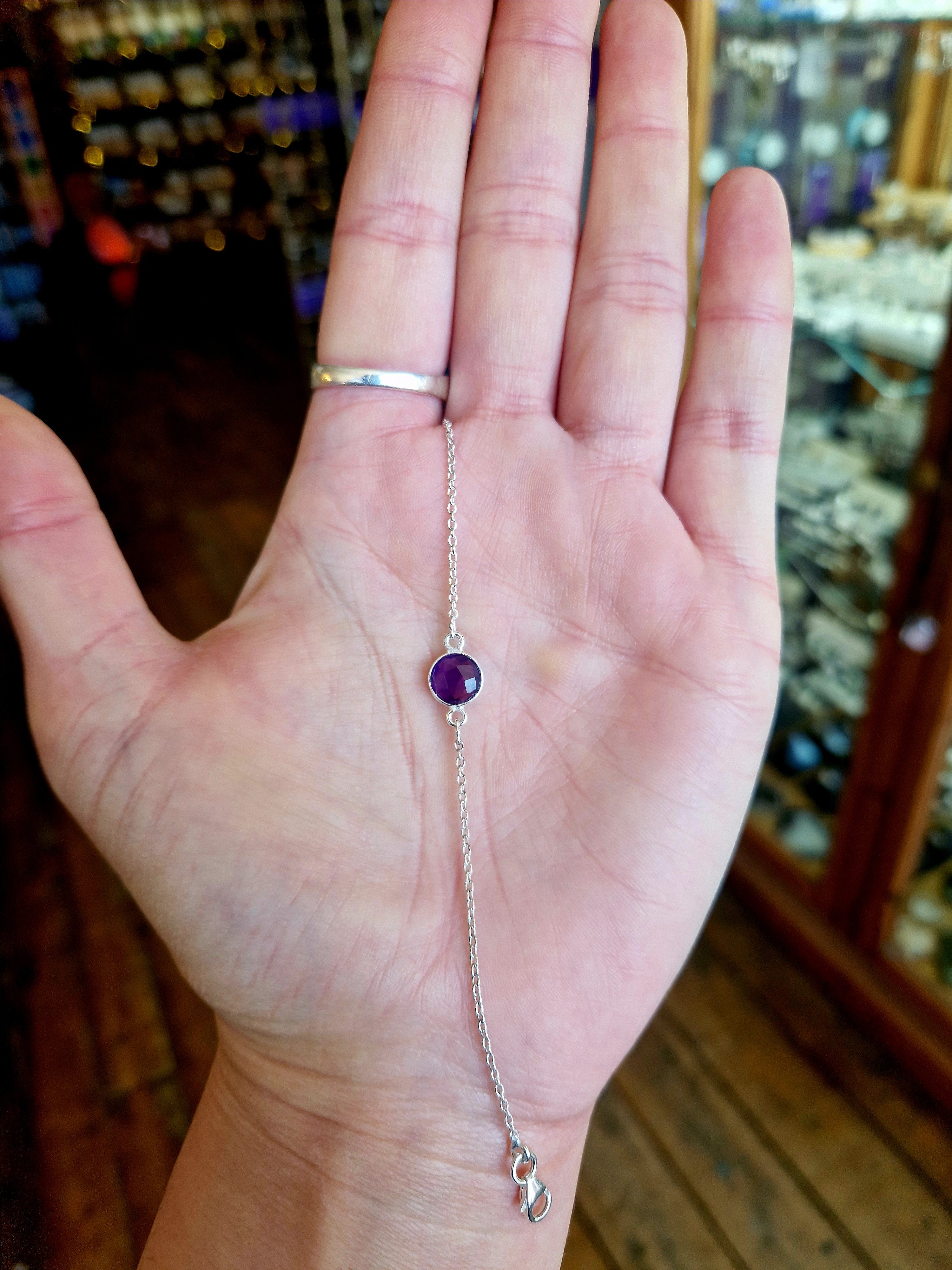 Amethyst Silver Bracelet