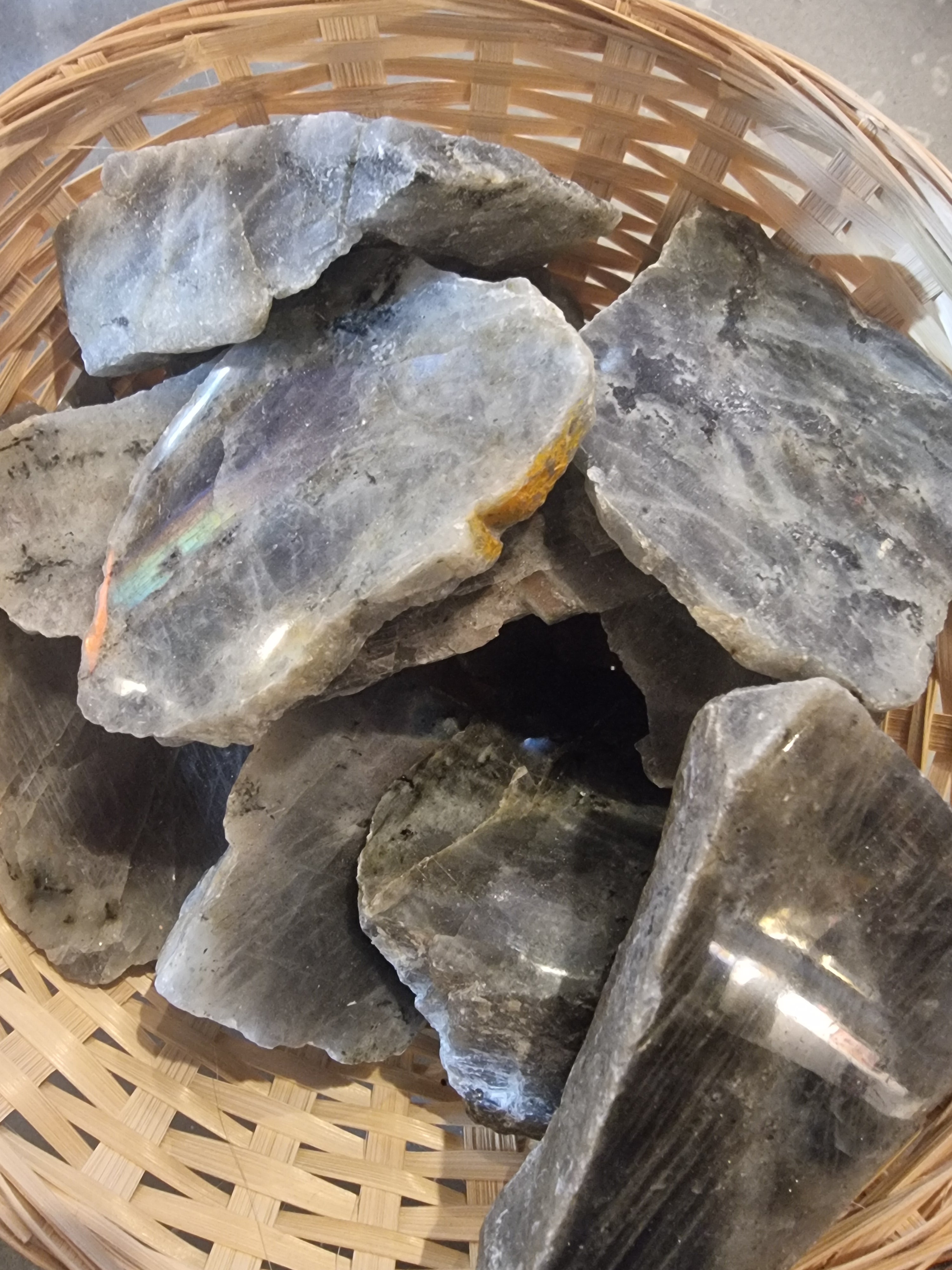 Grey Labradorite Slices