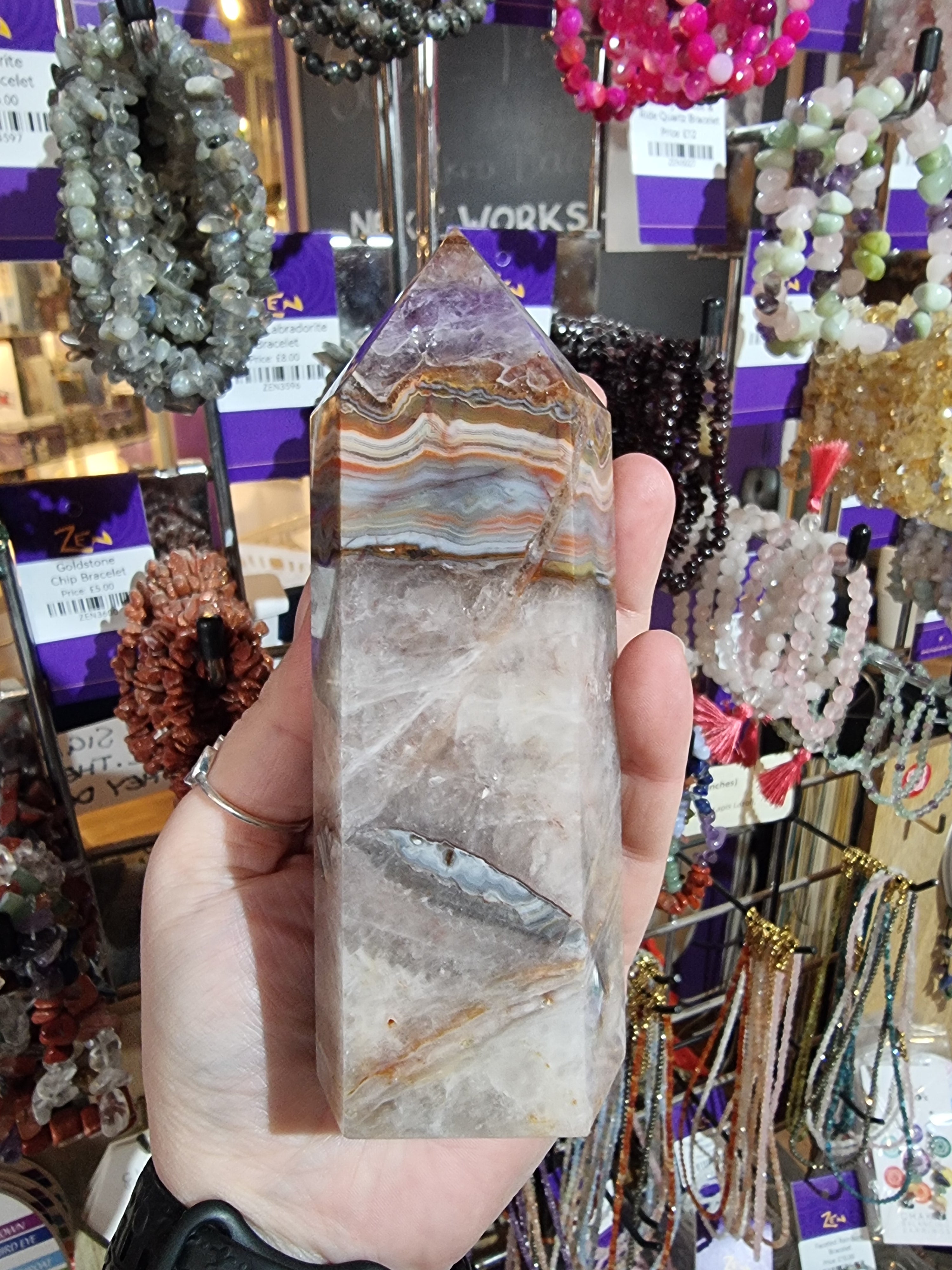 Mexican Lace Amethyst Point