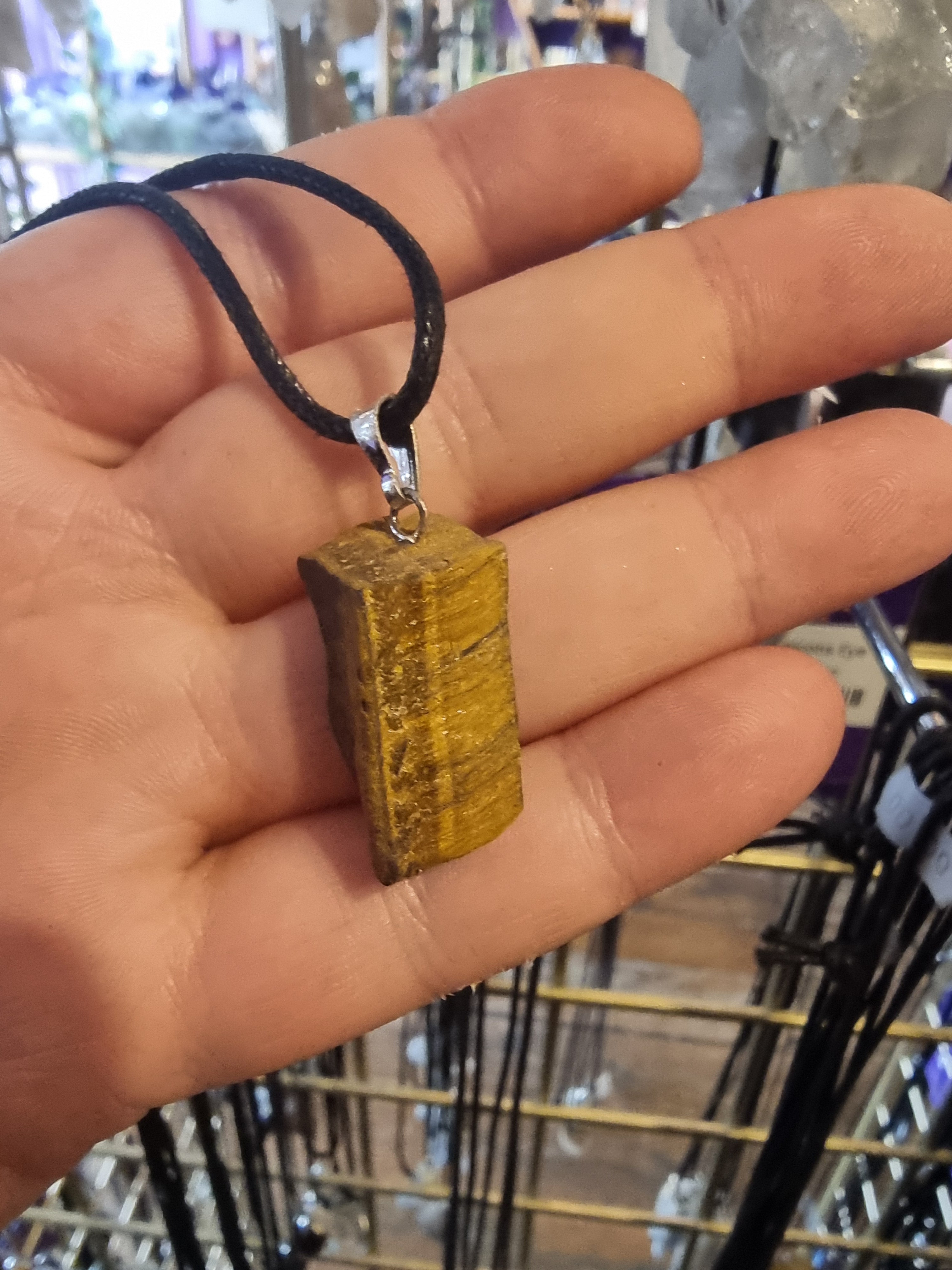 Raw Tiger Eye Pendant