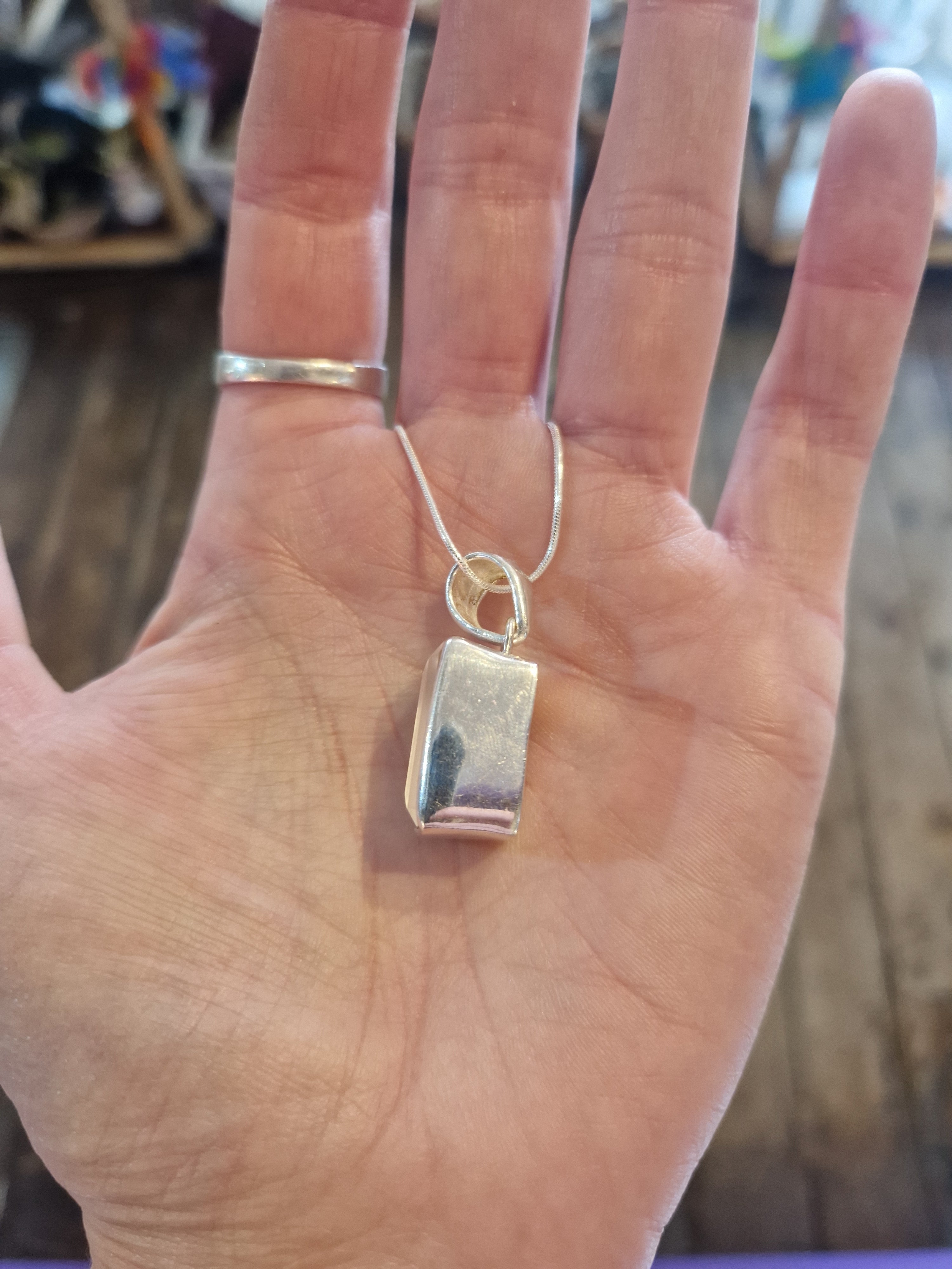 Rose Quartz Silver Necklace