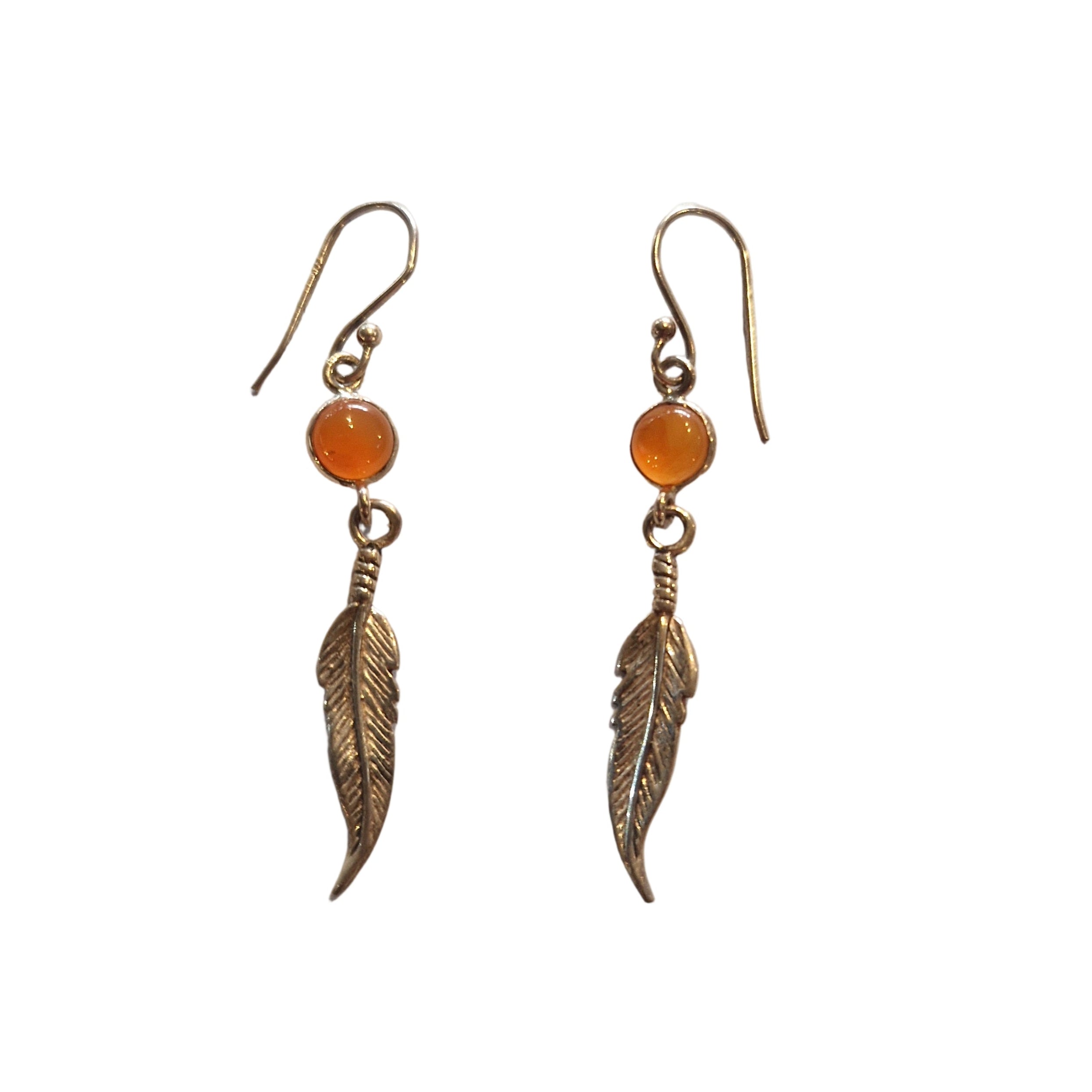 Carnelian Silver Earrings