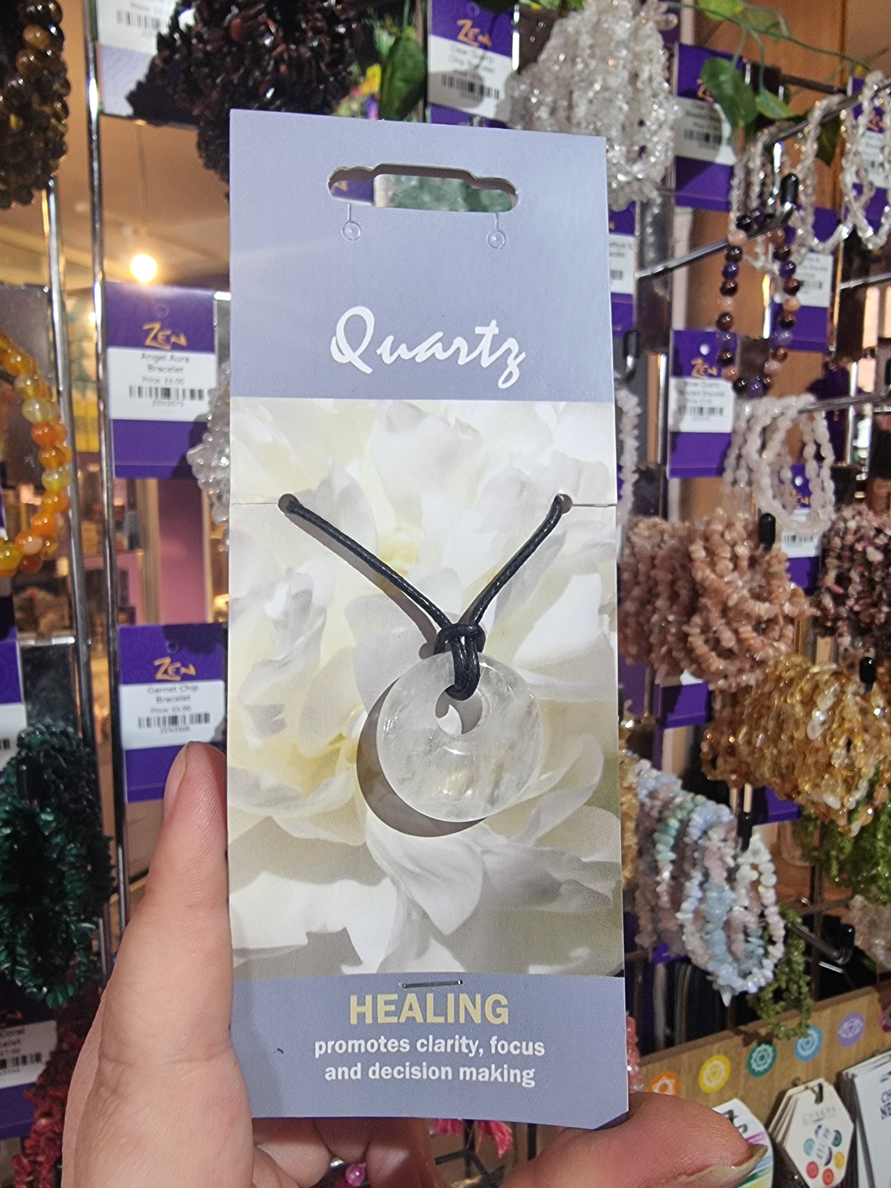 Quartz Donut Pendant