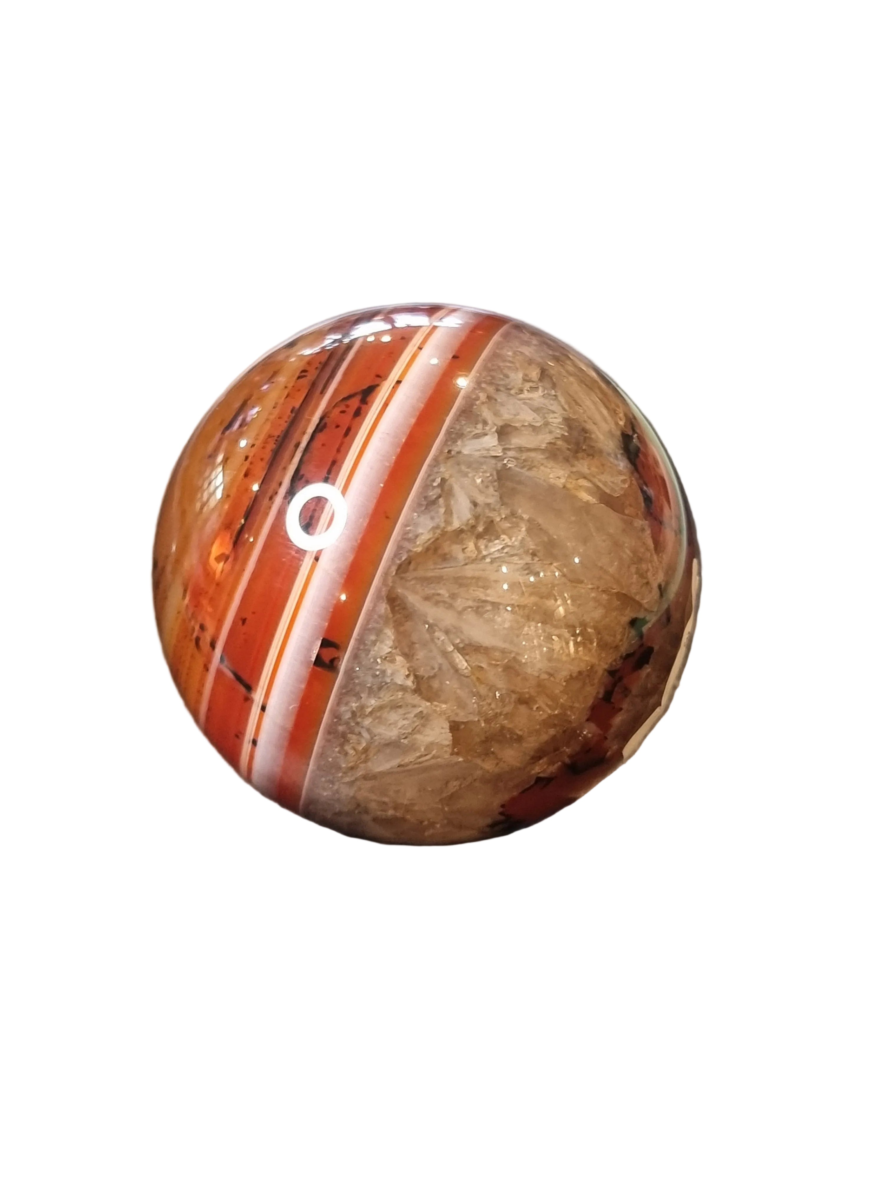 Carnelian & Smokey Quartz Sphere