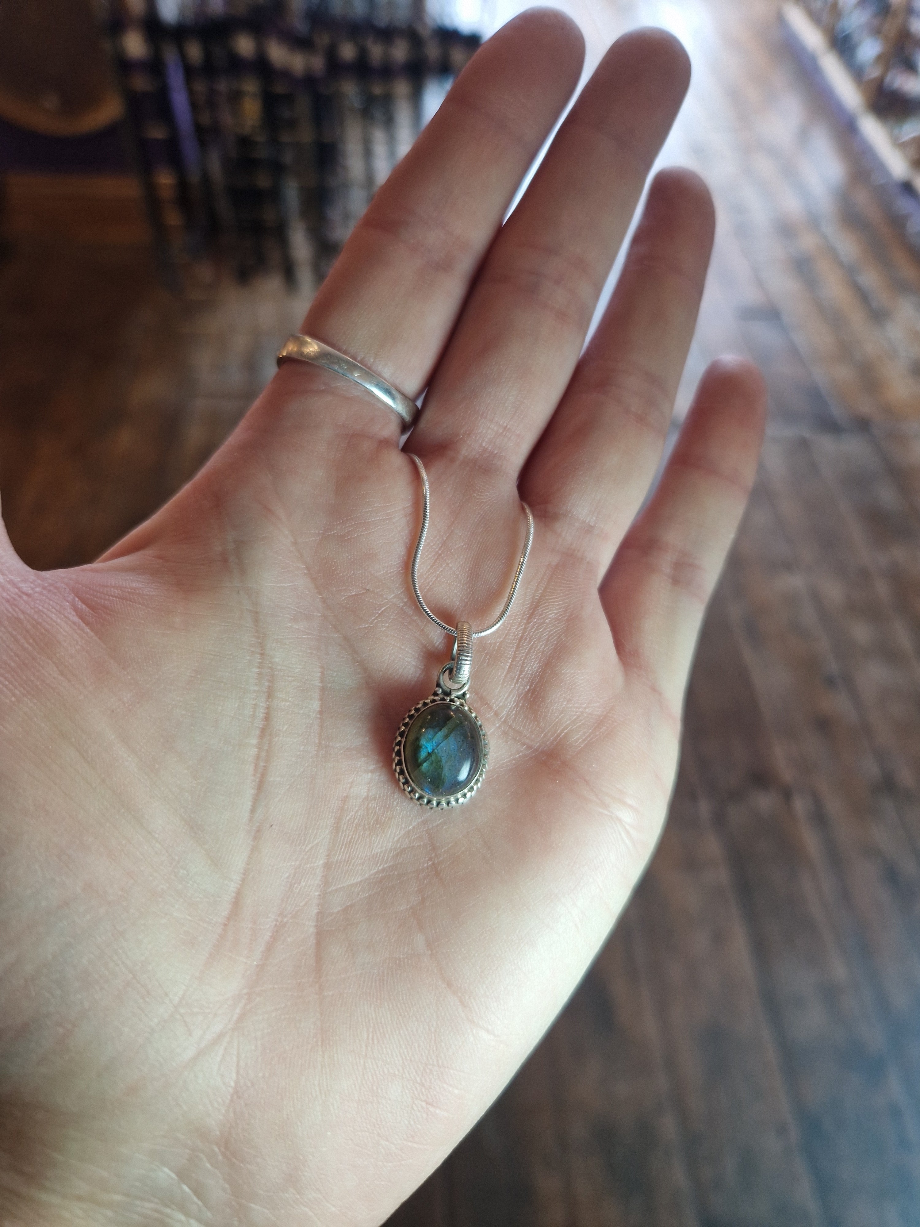 Labradorite Silver Necklace