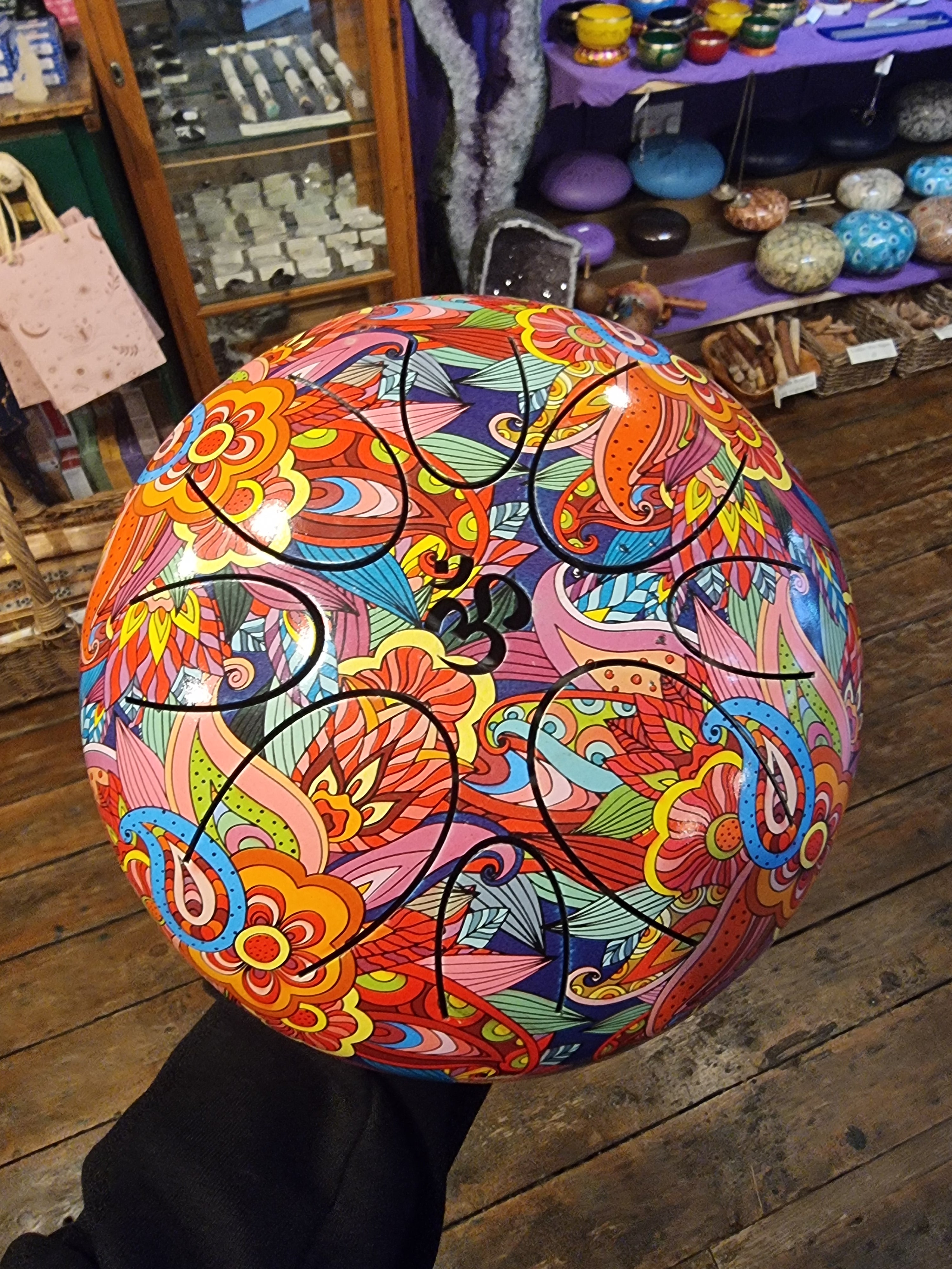 Paisley Painted Tongue Drum (8Inch)