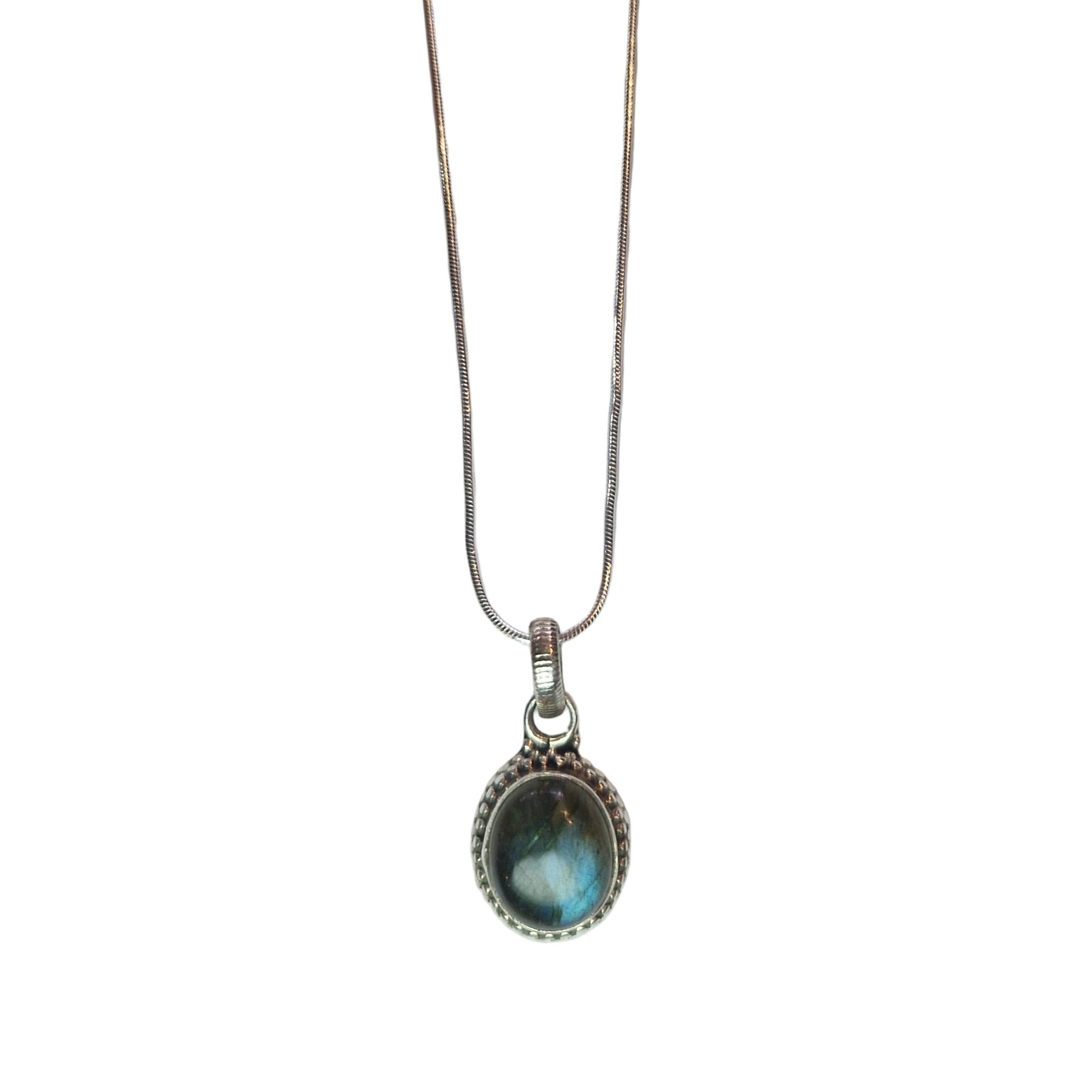 Labradorite Silver Necklace