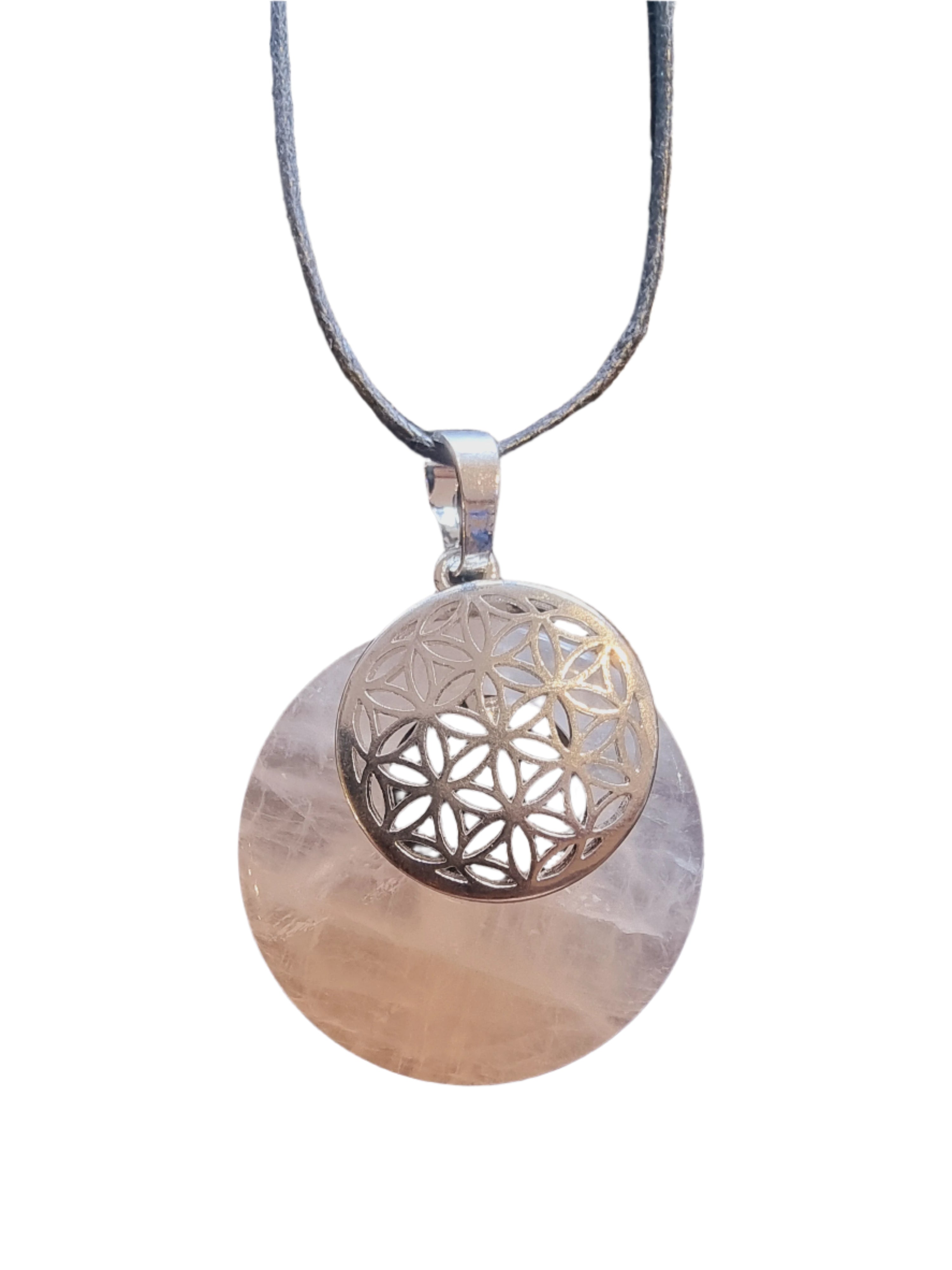 Rose Quartz Flower Of Life Pendant
