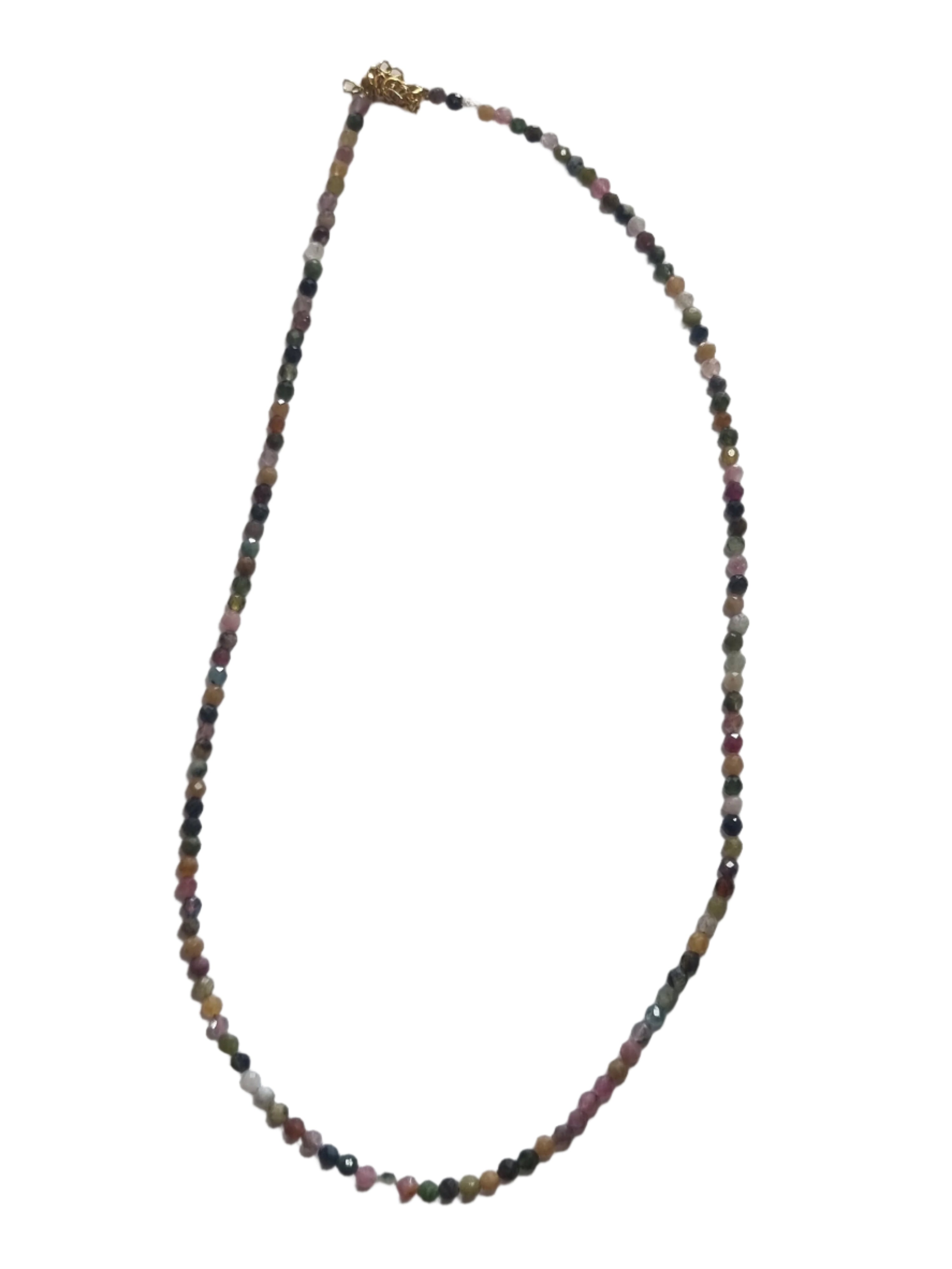 Watermelon Tourmaline Faceted Necklace