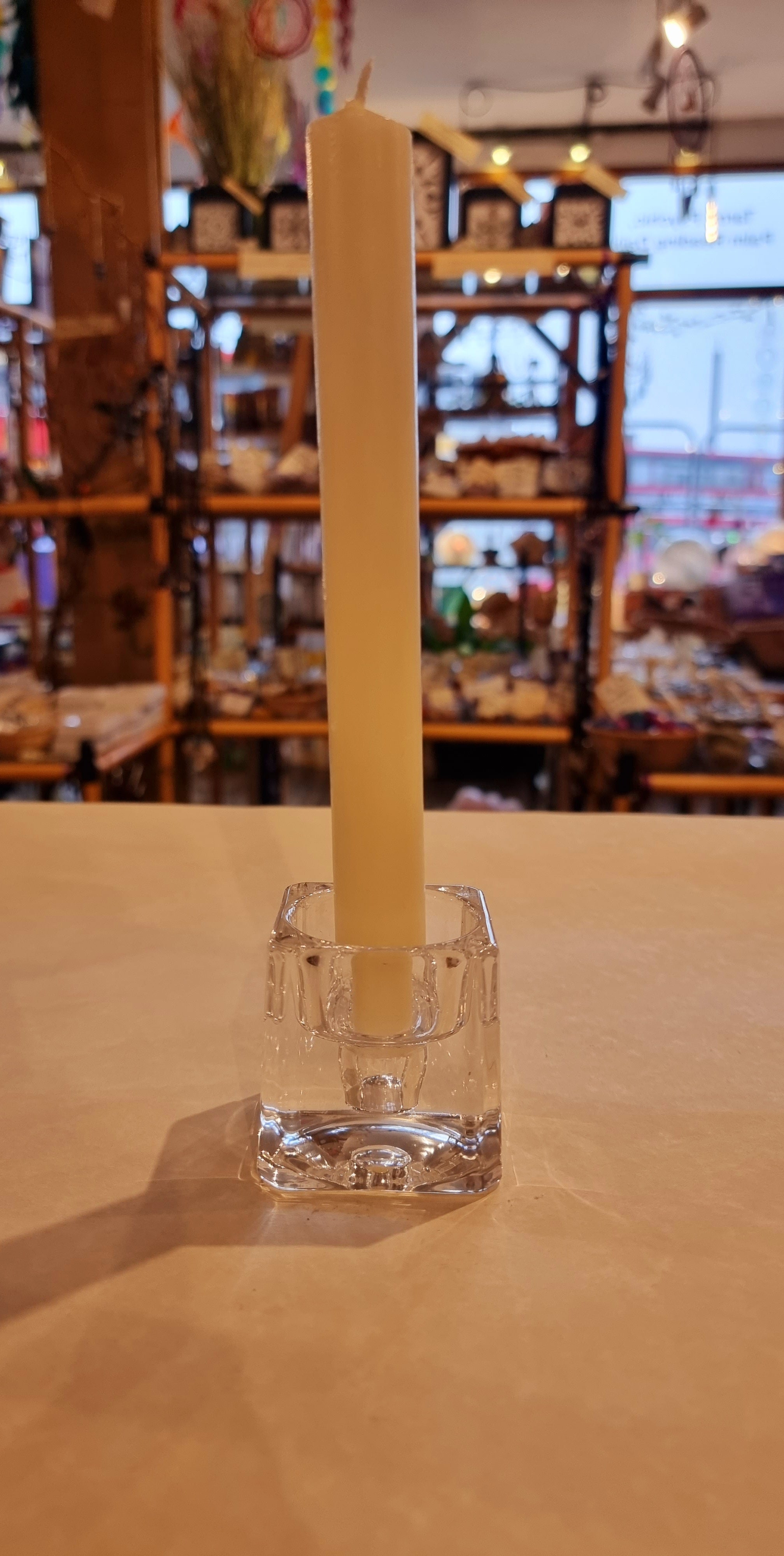 White Rustic Candle