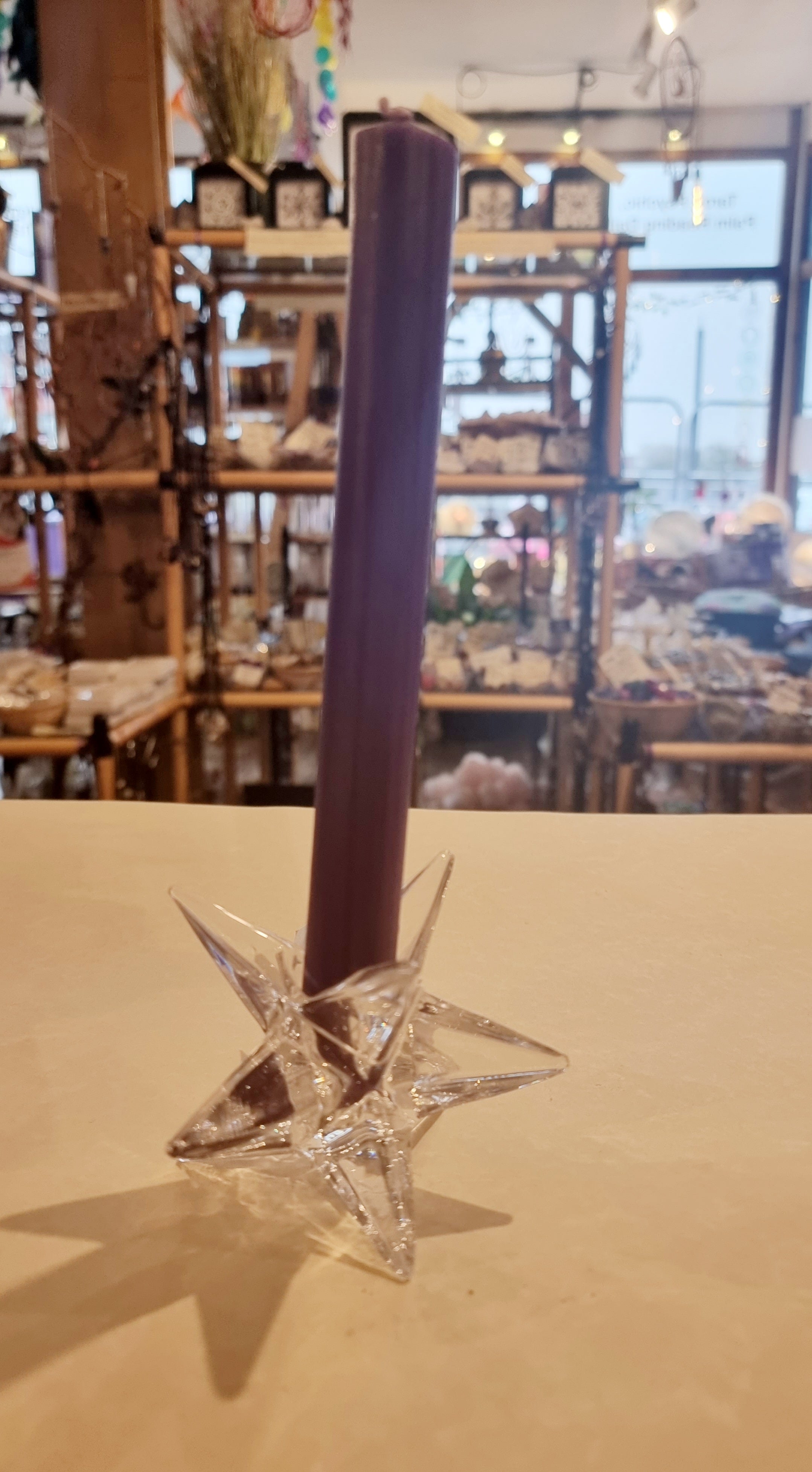 Dark Purple Rustic Candle