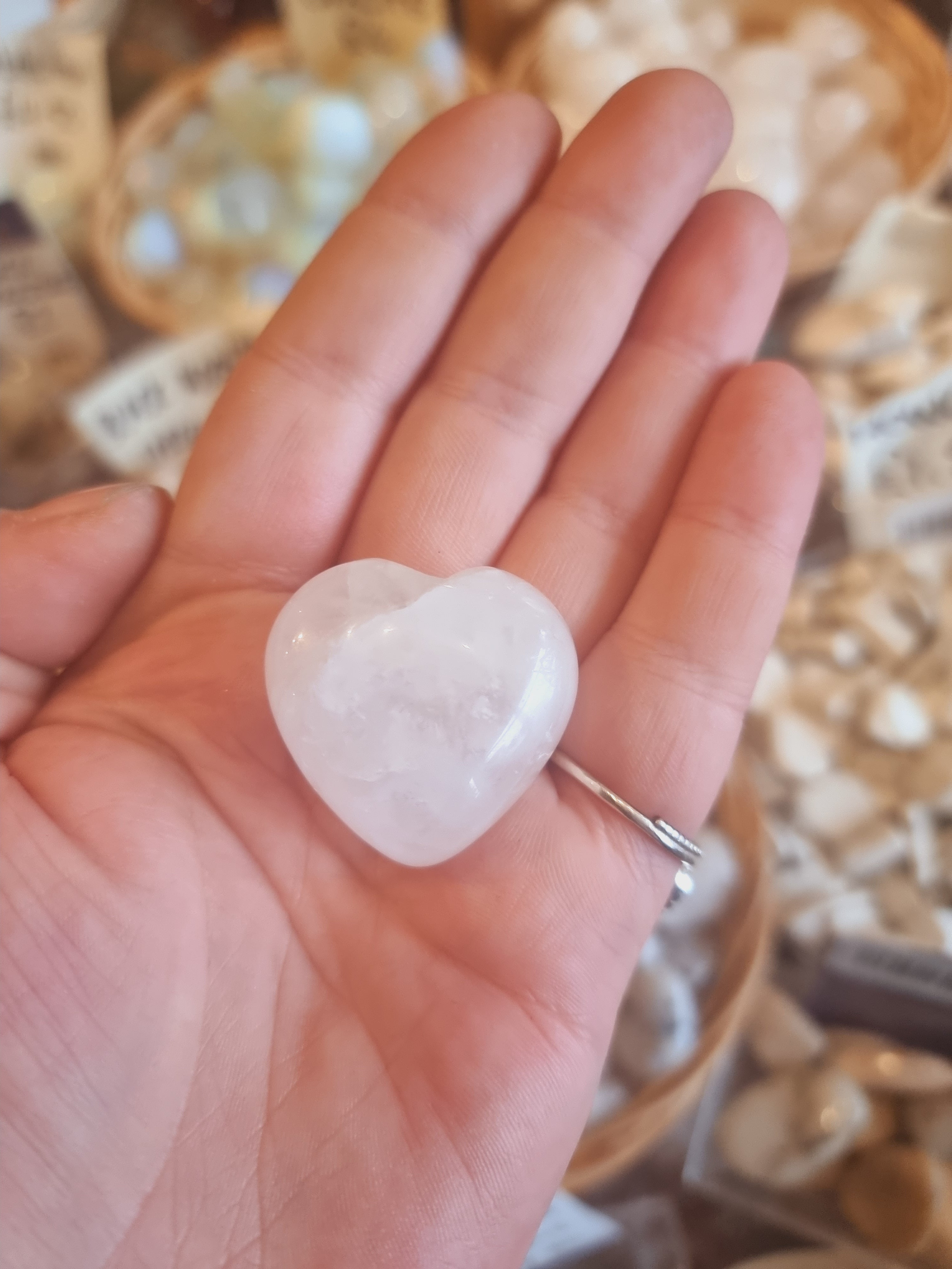 Clear Quartz Hearts (Small)