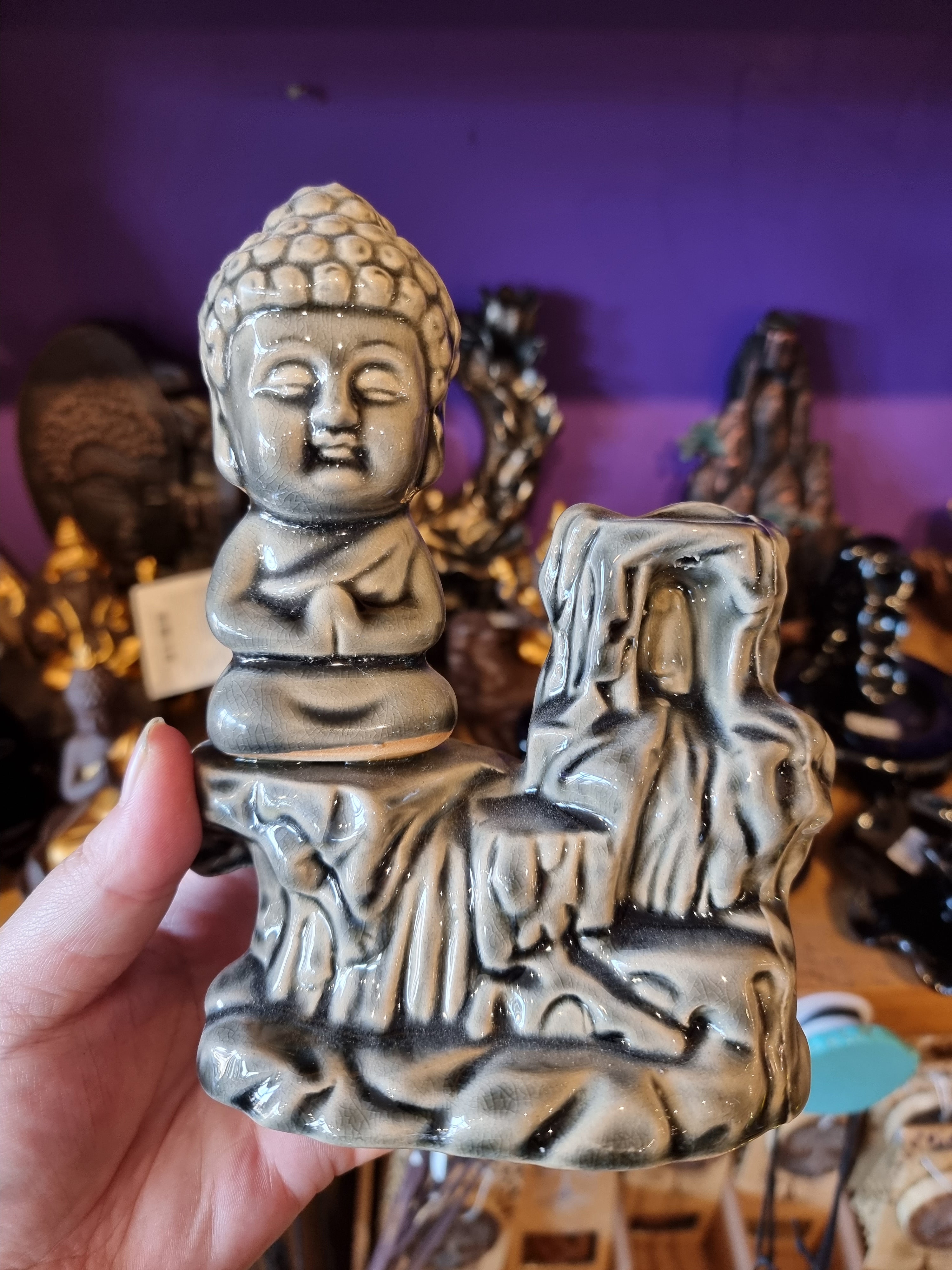 Sitting Buddha Backflow Burner