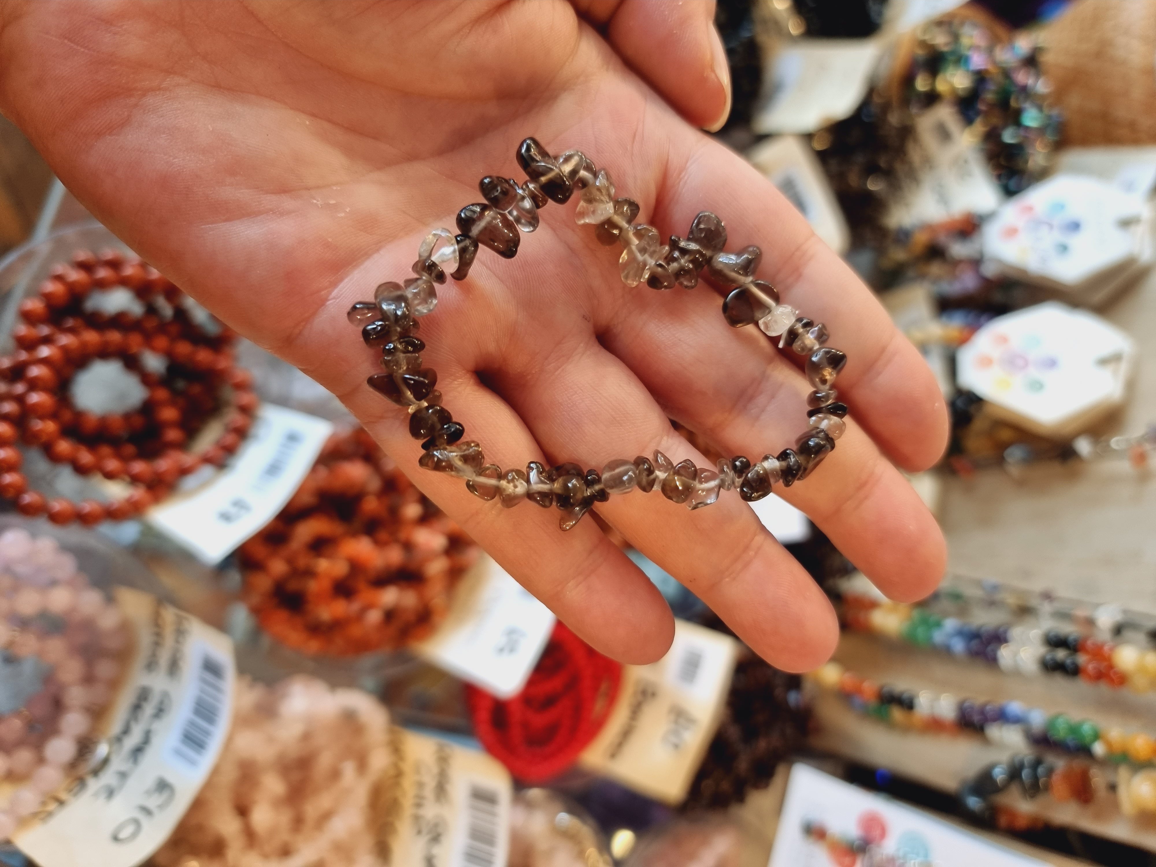 Smokey Quartz Chip Bracelets