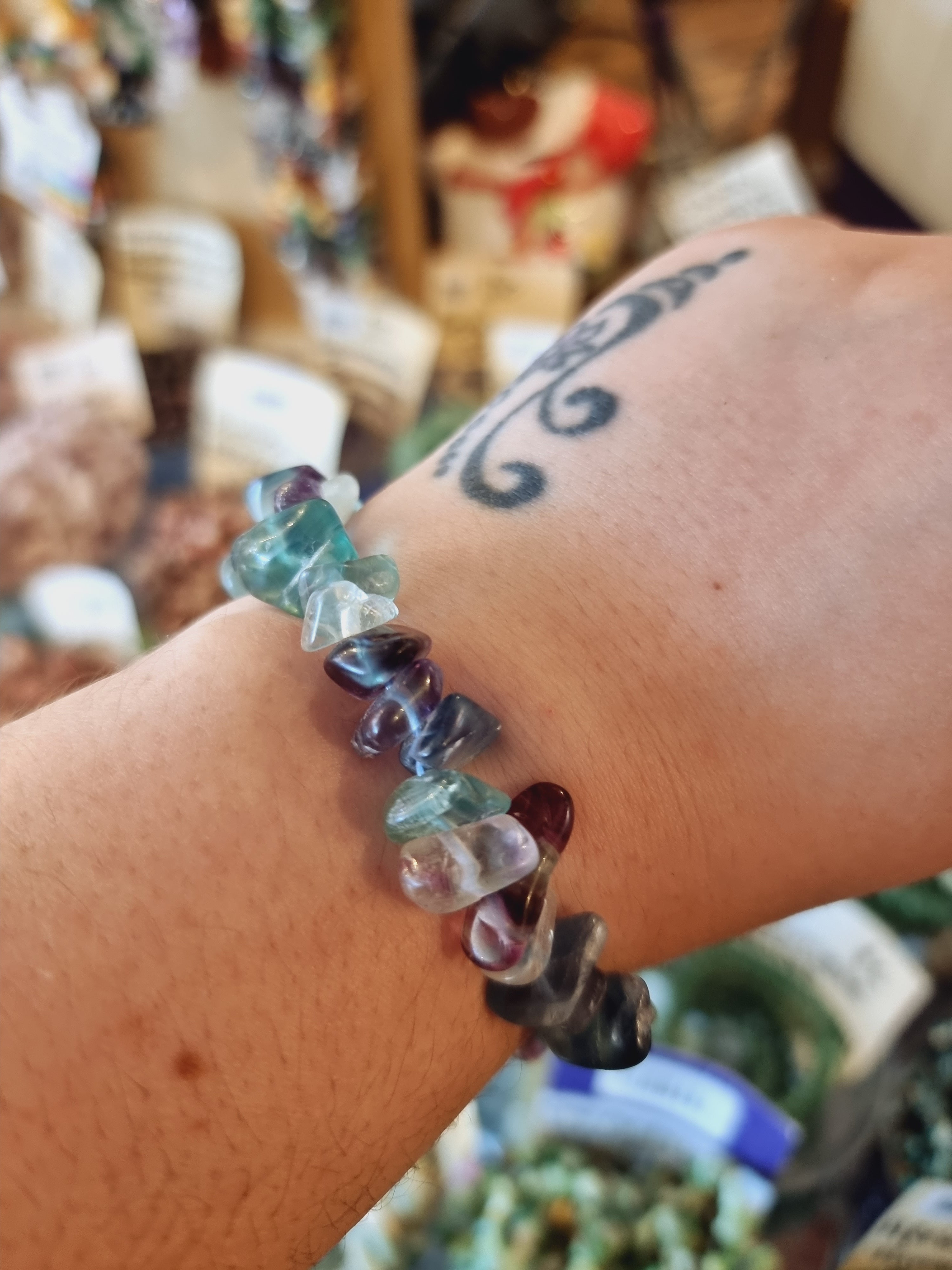 Chunky Fluorite Bracelet