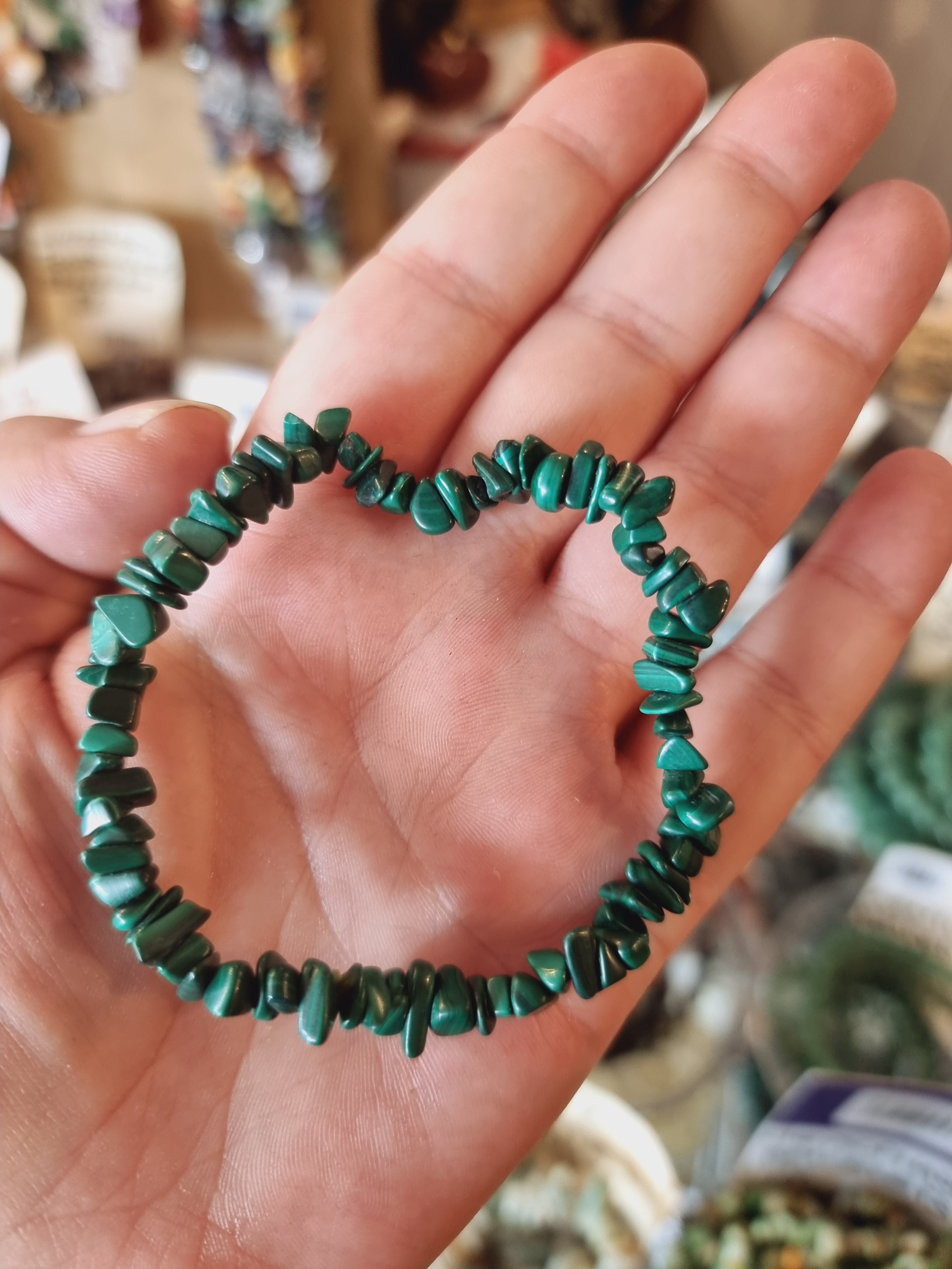 Malachite Chip Bracelets