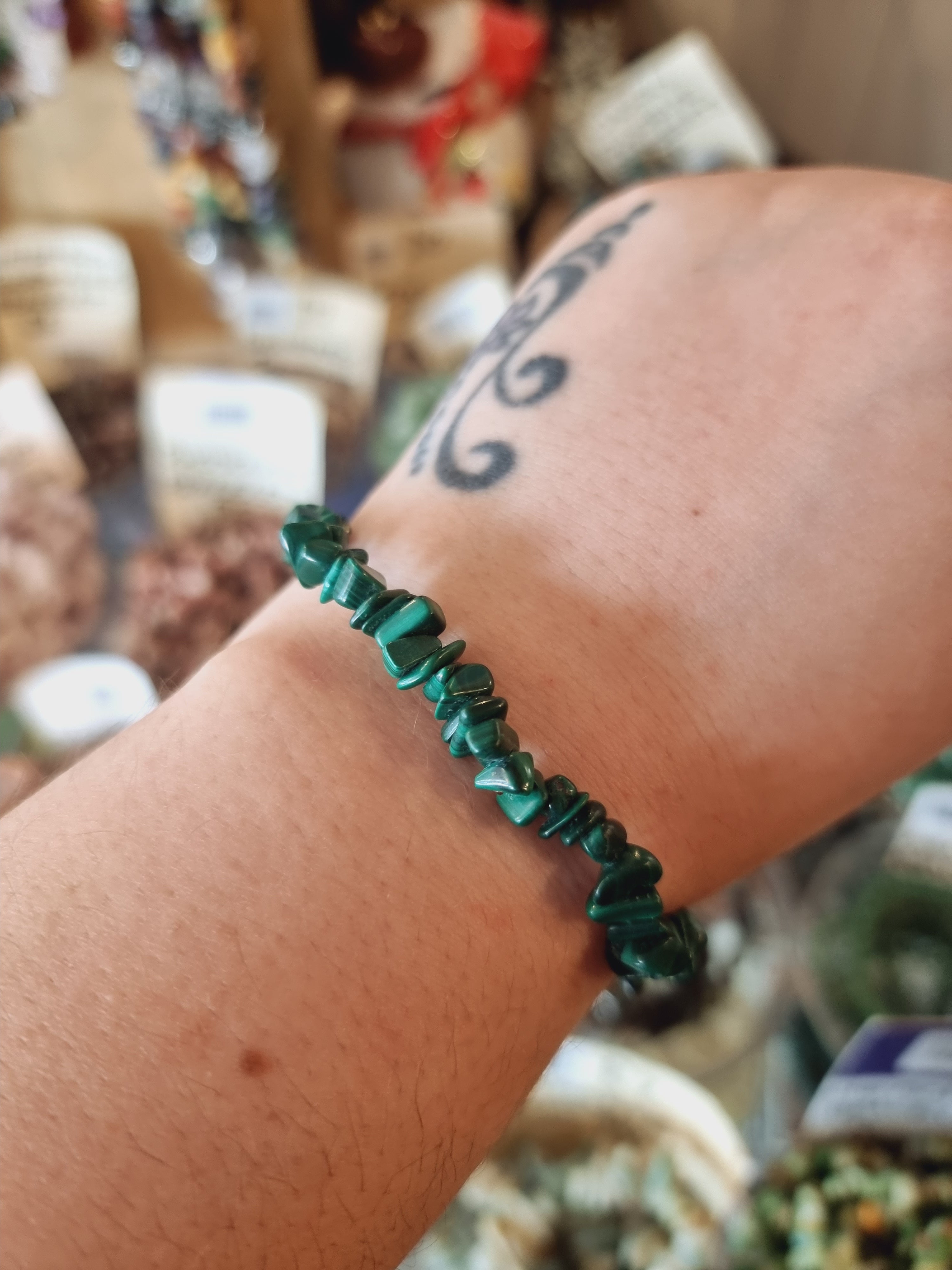 Malachite Chip Bracelets