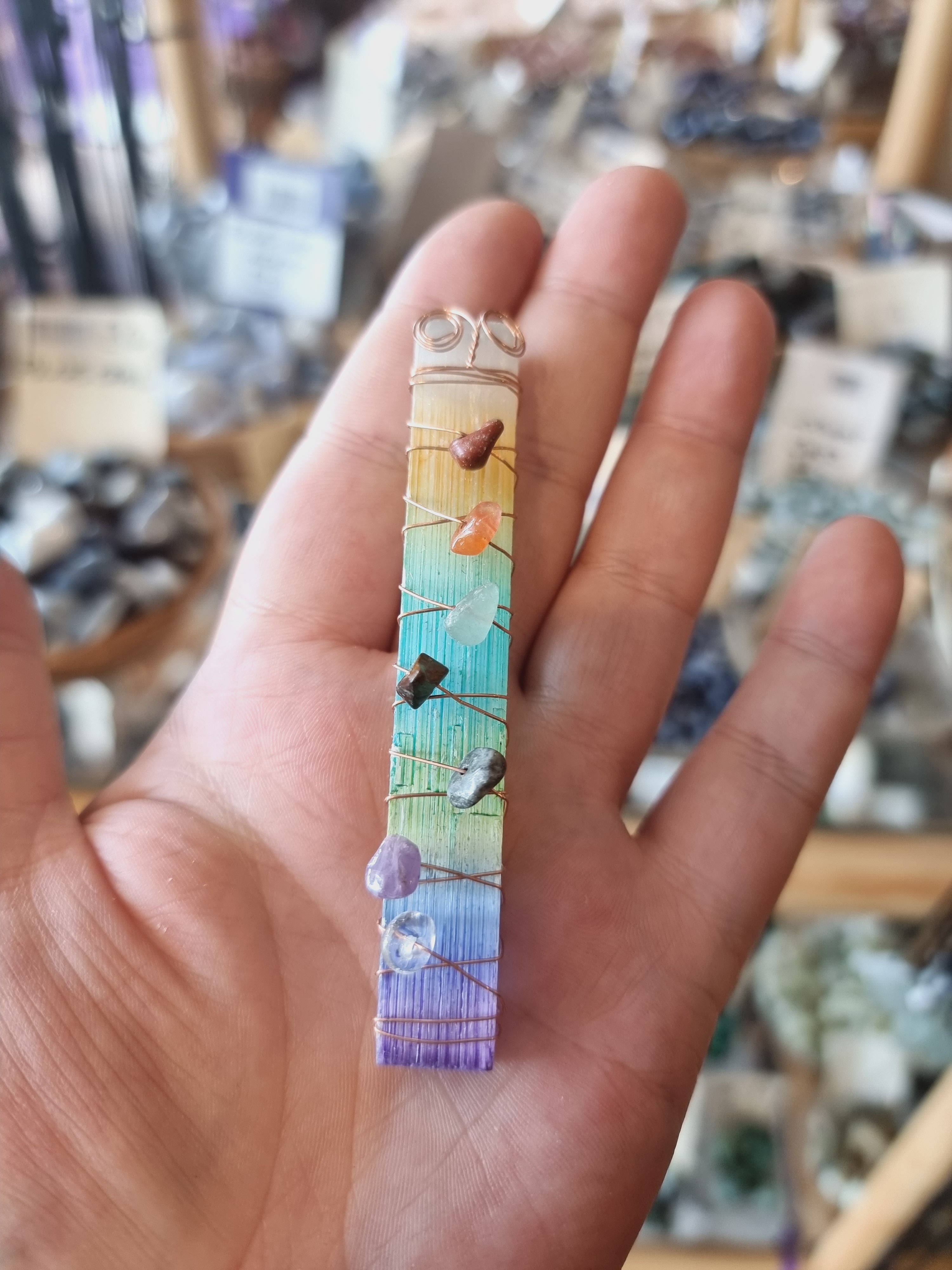 Rainbow Aura Chakra Selenite