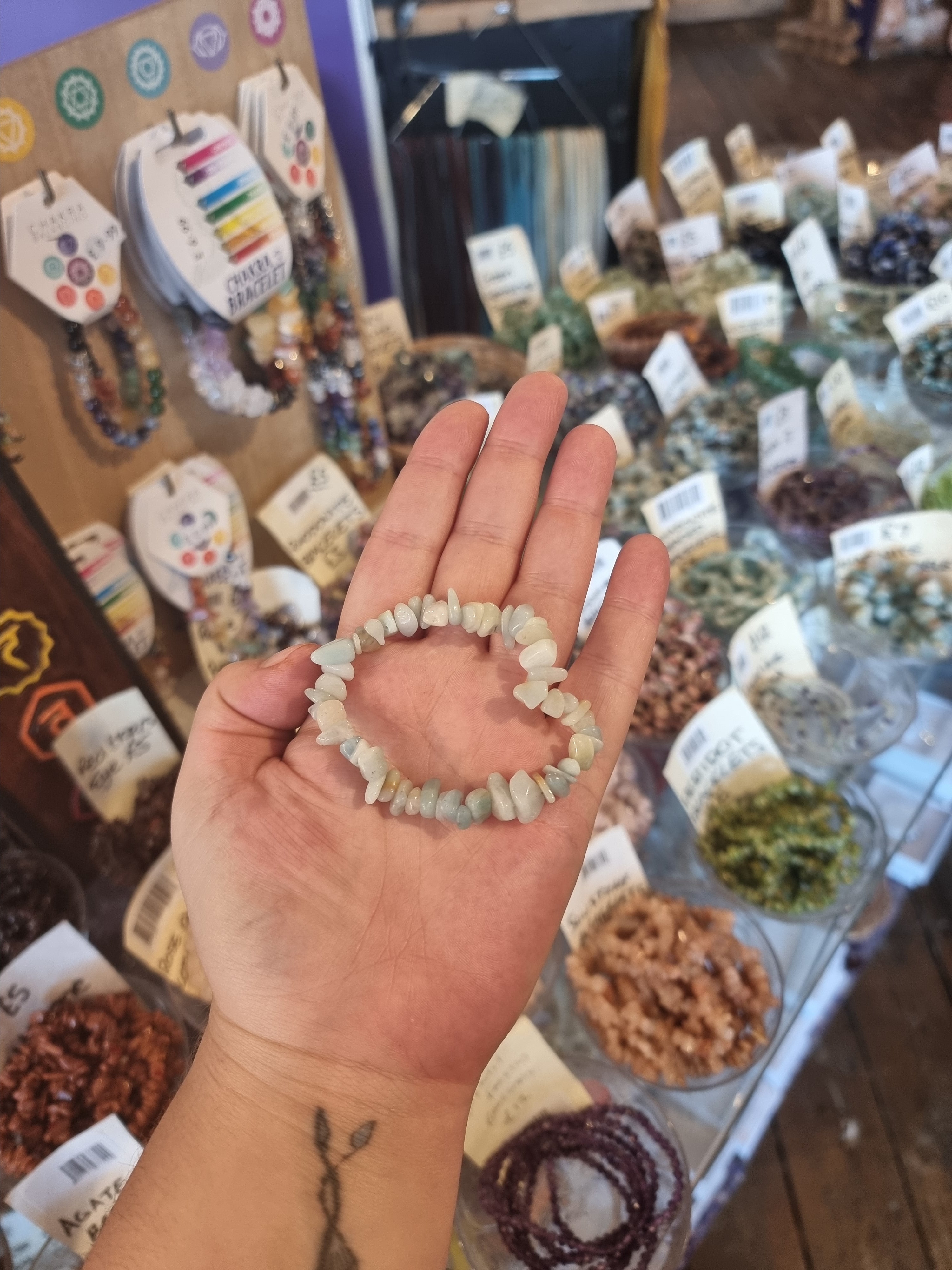 Amazonite Chip Bracelet