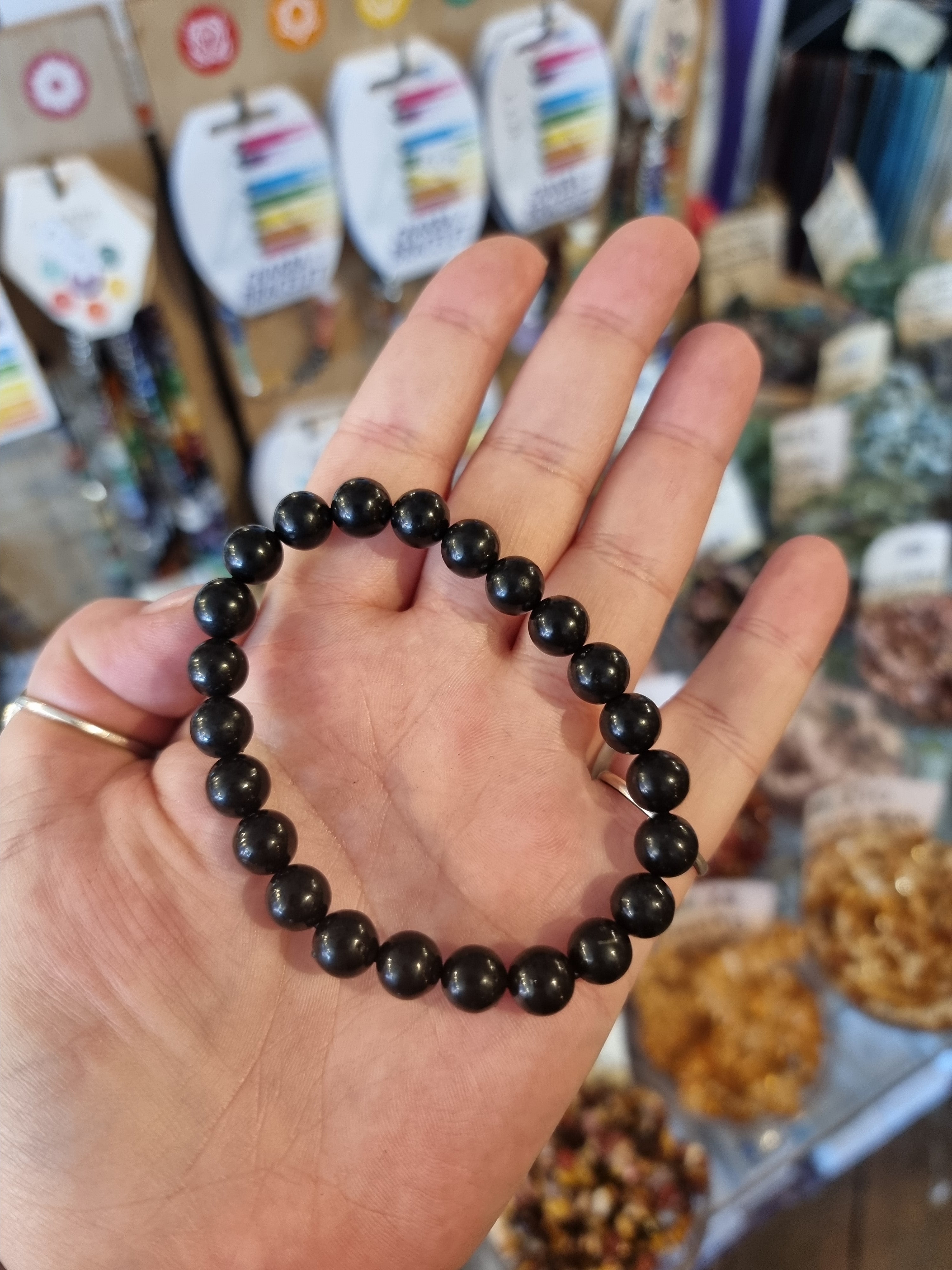 Shungite Beaded Bracelet (Medium)