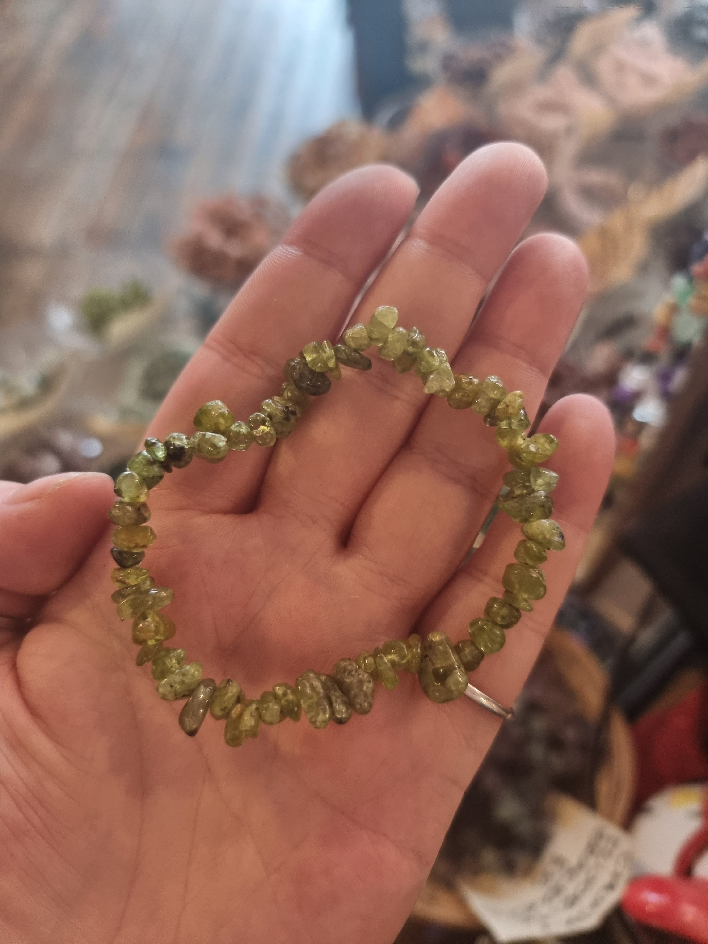Peridot Chip Bracelet