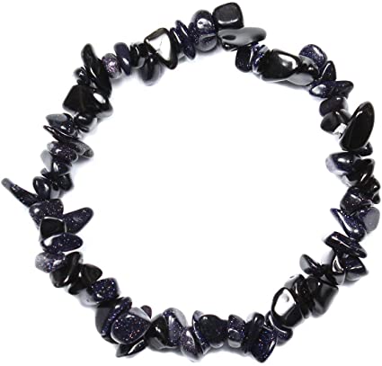 Blue Goldstone Chip Bracelet