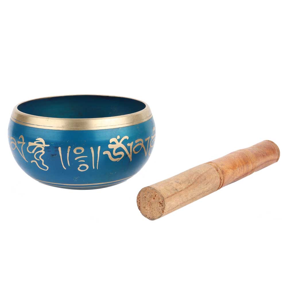 Blue Sanskrit Singing Bowl