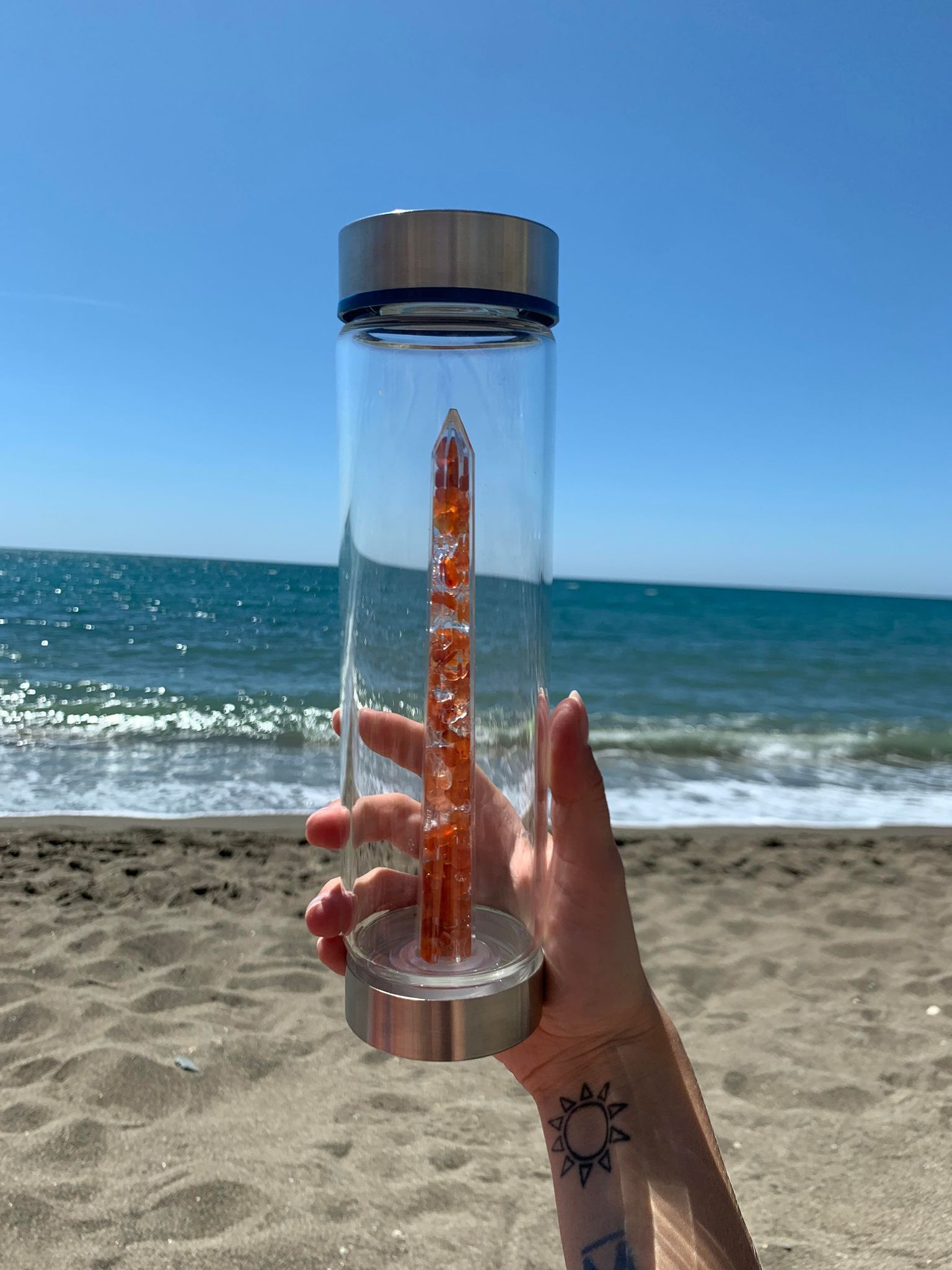 Courage Glass Crystal Bottle