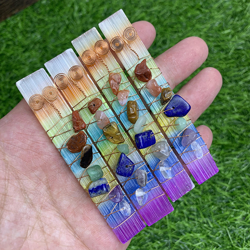 Rainbow Aura Chakra Selenite