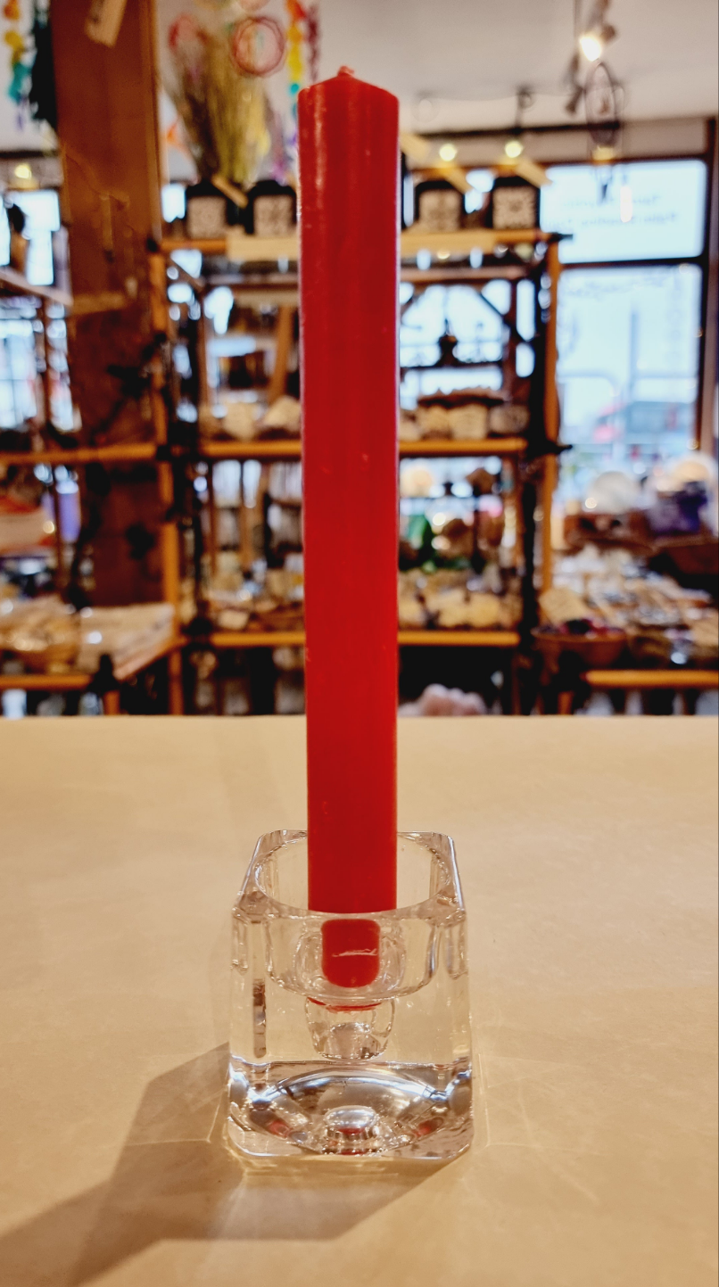 Red Rustic Candle